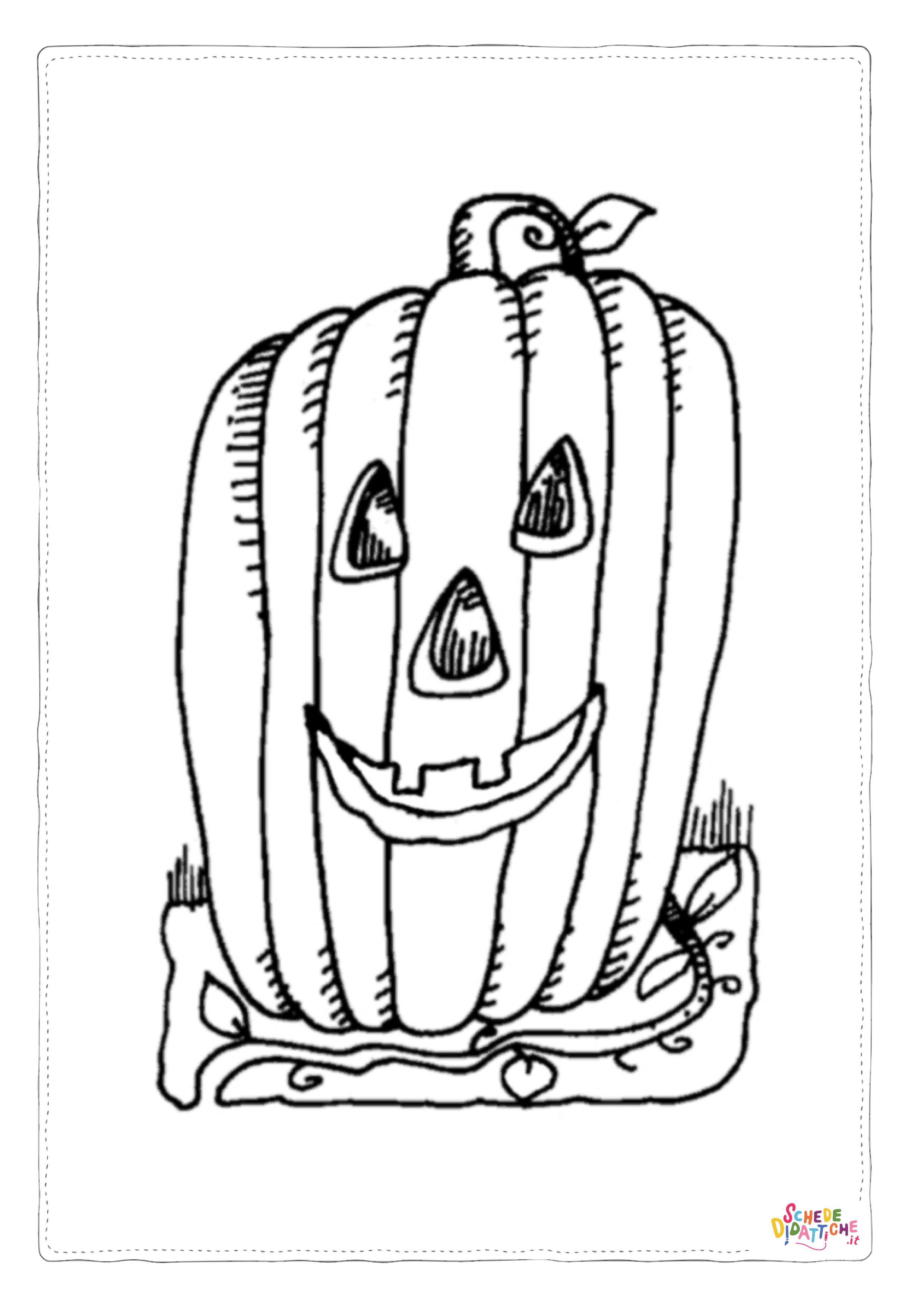 Disegno "Disegno di zucca di Halloween da stampare e colorare 98" Disegno di zucca di Halloween da stampare e colorare 98