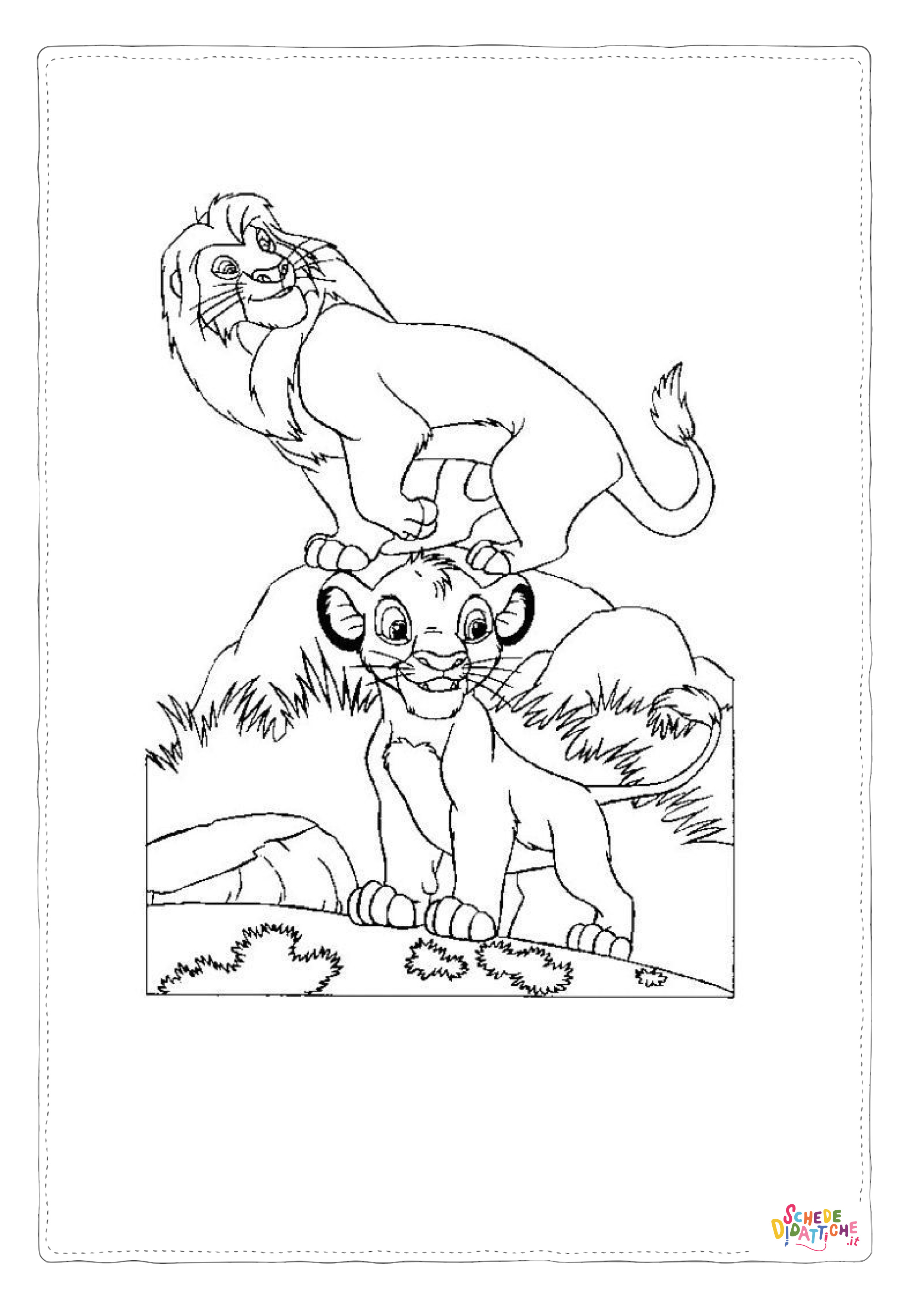 Disegno di Re Leone da stampare e colorare 253