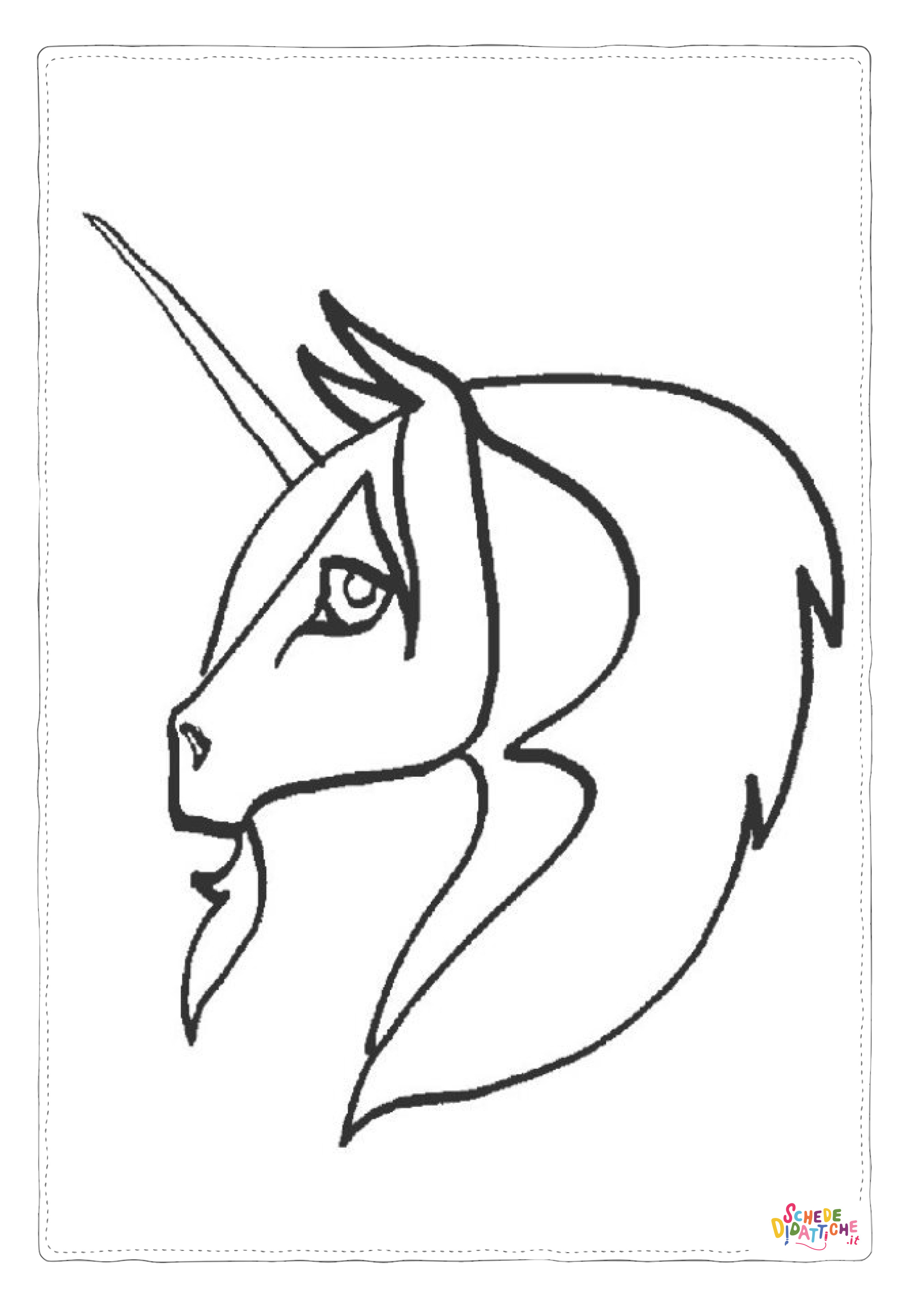 Disegno "Disegno di unicorno da stampare e colorare 139" Disegno di unicorno da stampare e colorare 139