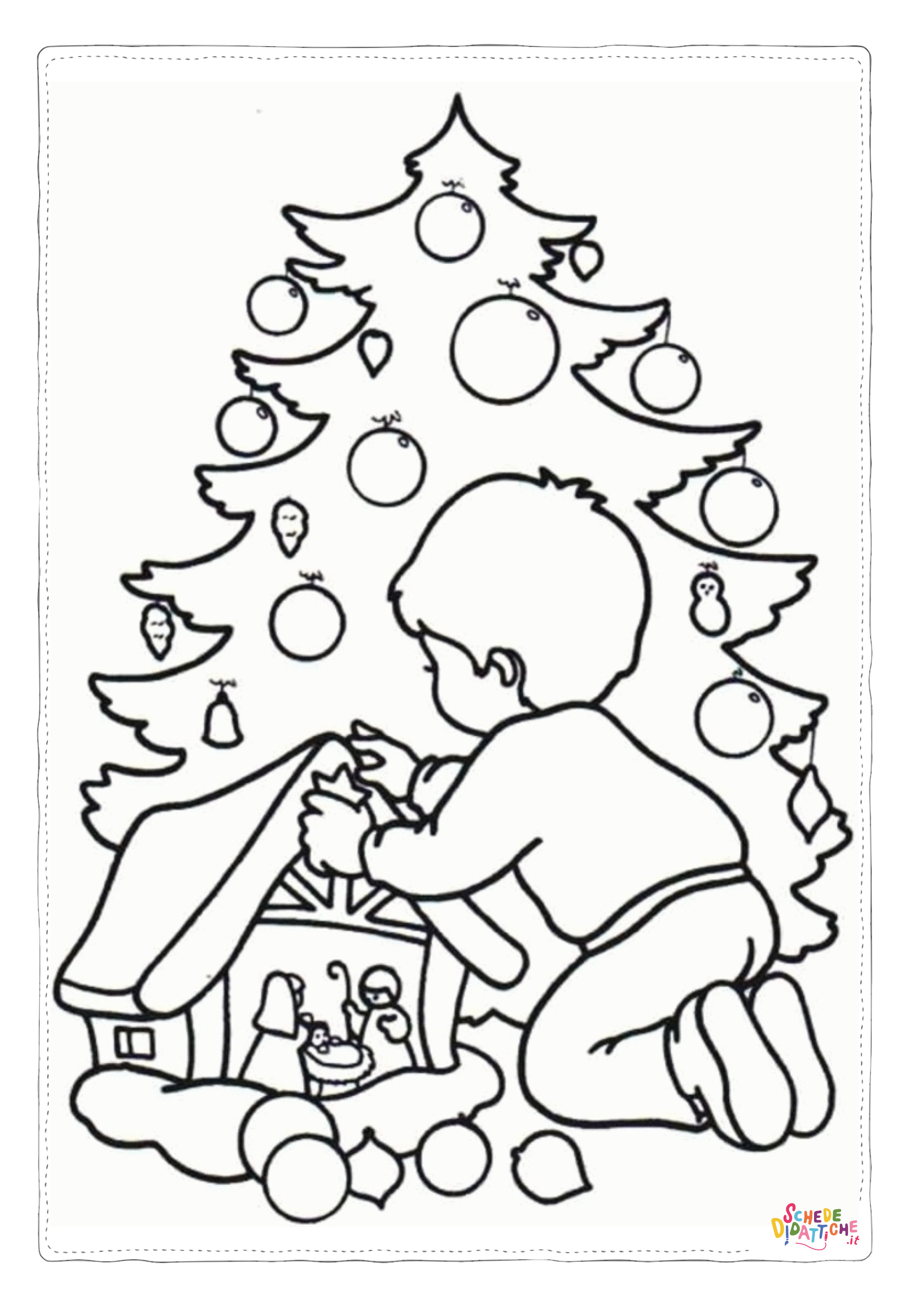 Disegno "Disegno di albero di Natale da stampare e colorare 69" Disegno di albero di Natale da stampare e colorare 69