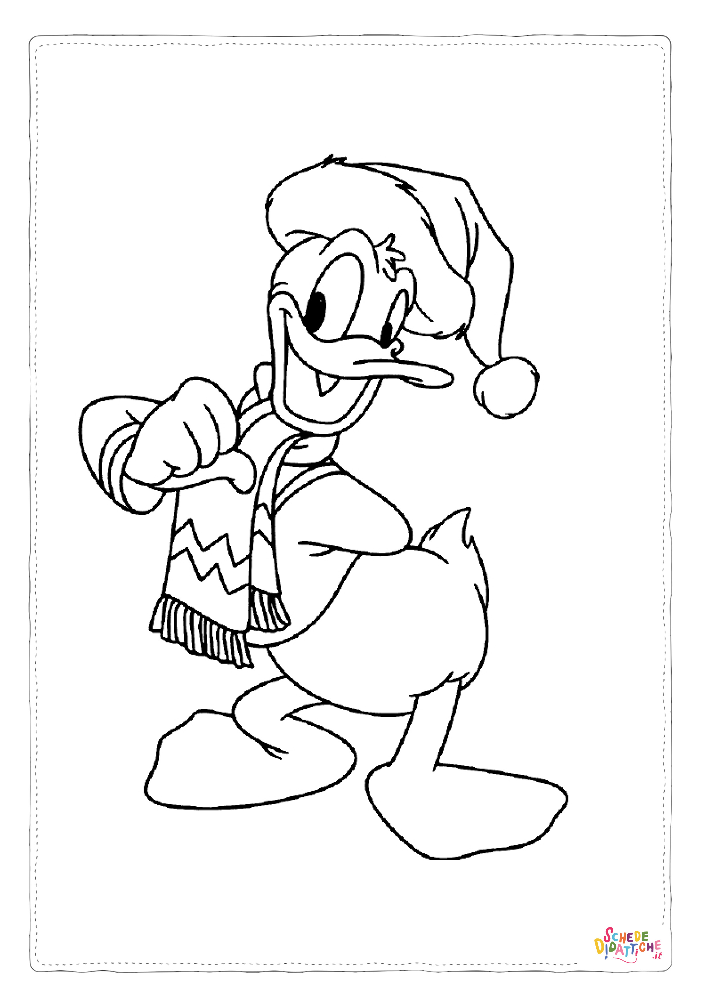 Disegno "Disegno di Paperino da stampare e colorare 12" Disegno di Paperino da stampare e colorare 12