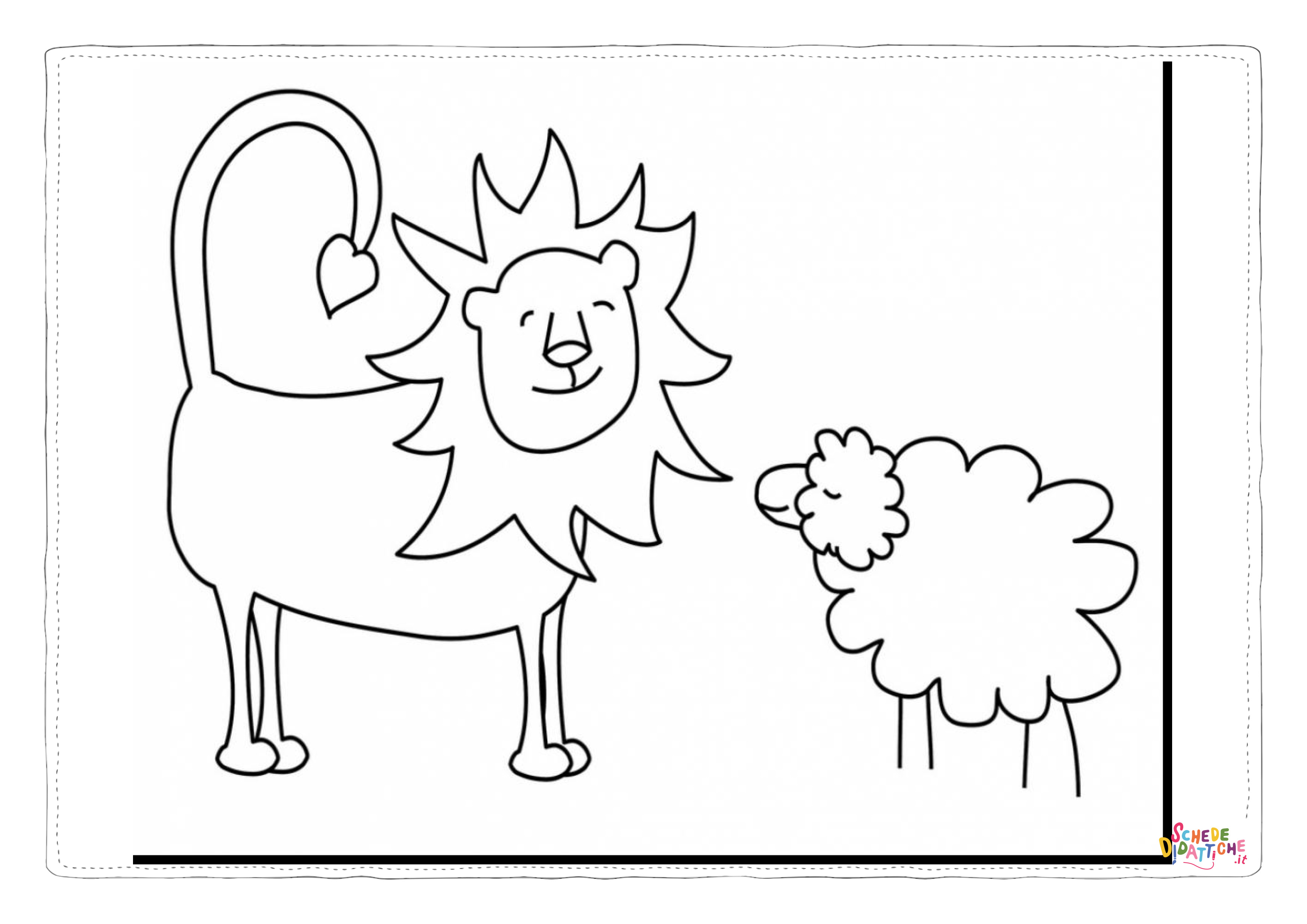 Disegno "Disegno di leone da stampare e colorare 5" Disegno di leone da stampare e colorare 5