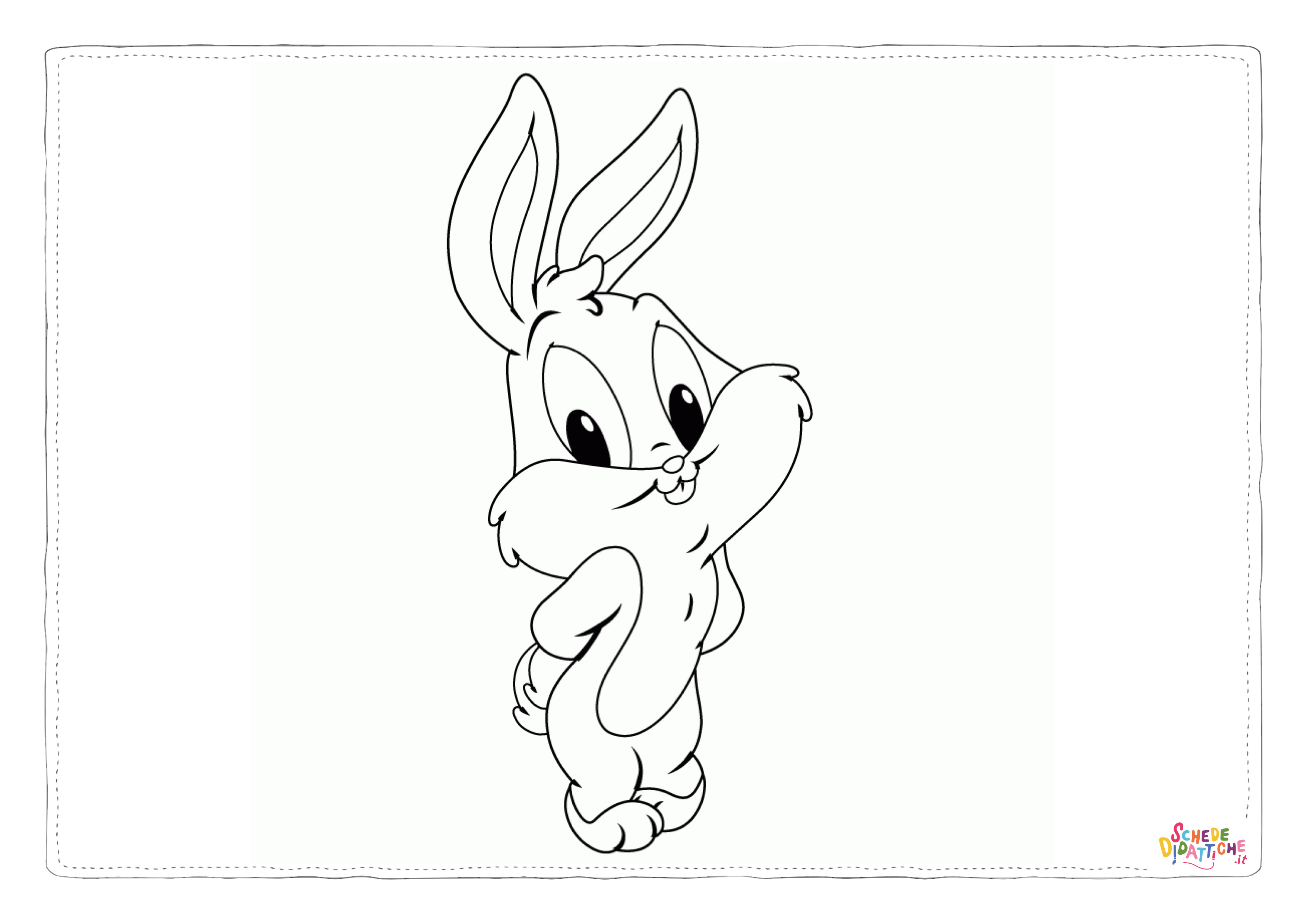 Disegno "Disegno di Bugs Bunny da stampare e colorare 11" Disegno di Bugs Bunny da stampare e colorare 11