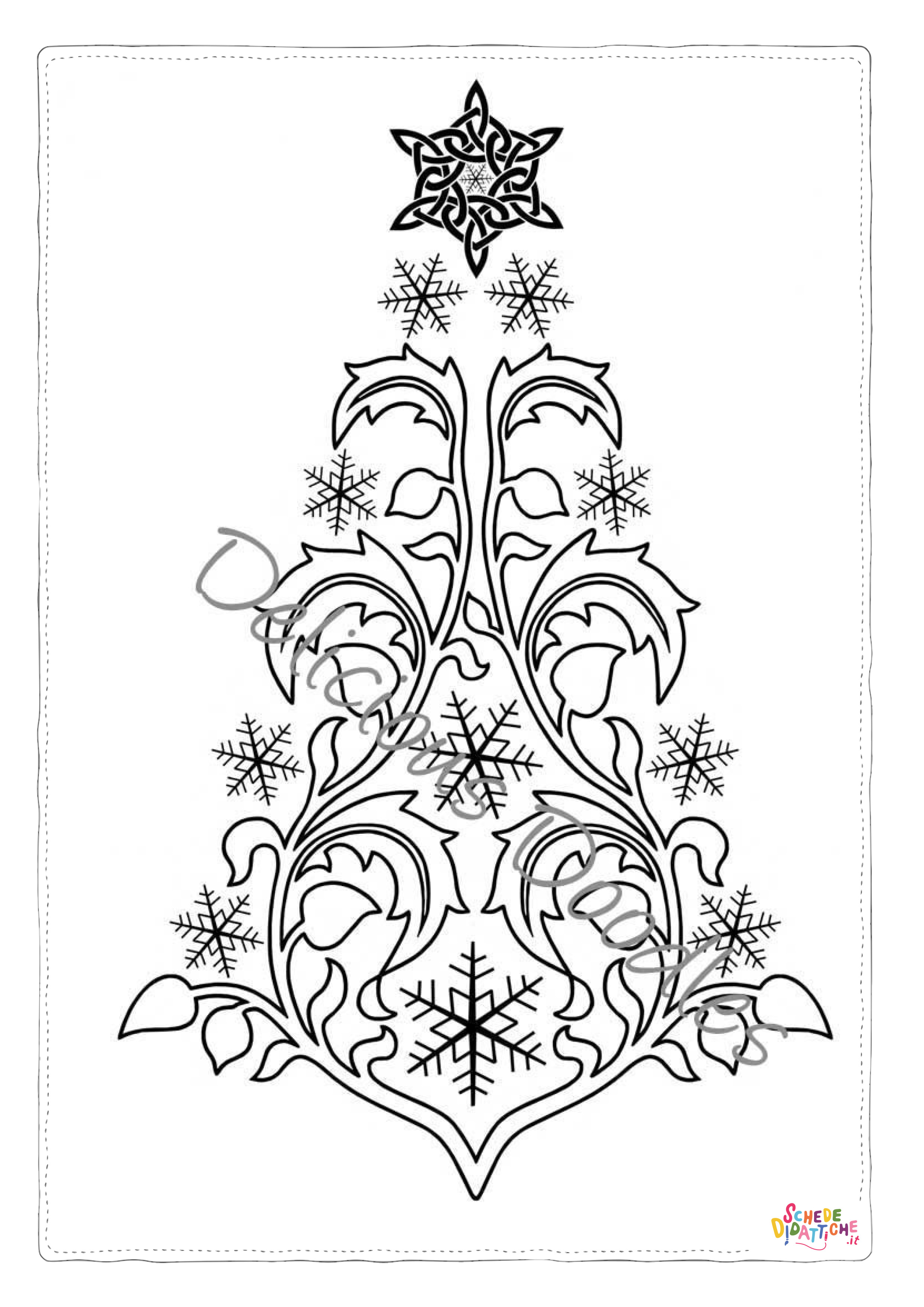 Disegno "Disegno di albero di Natale da stampare e colorare 247" Disegno di albero di Natale da stampare e colorare 247
