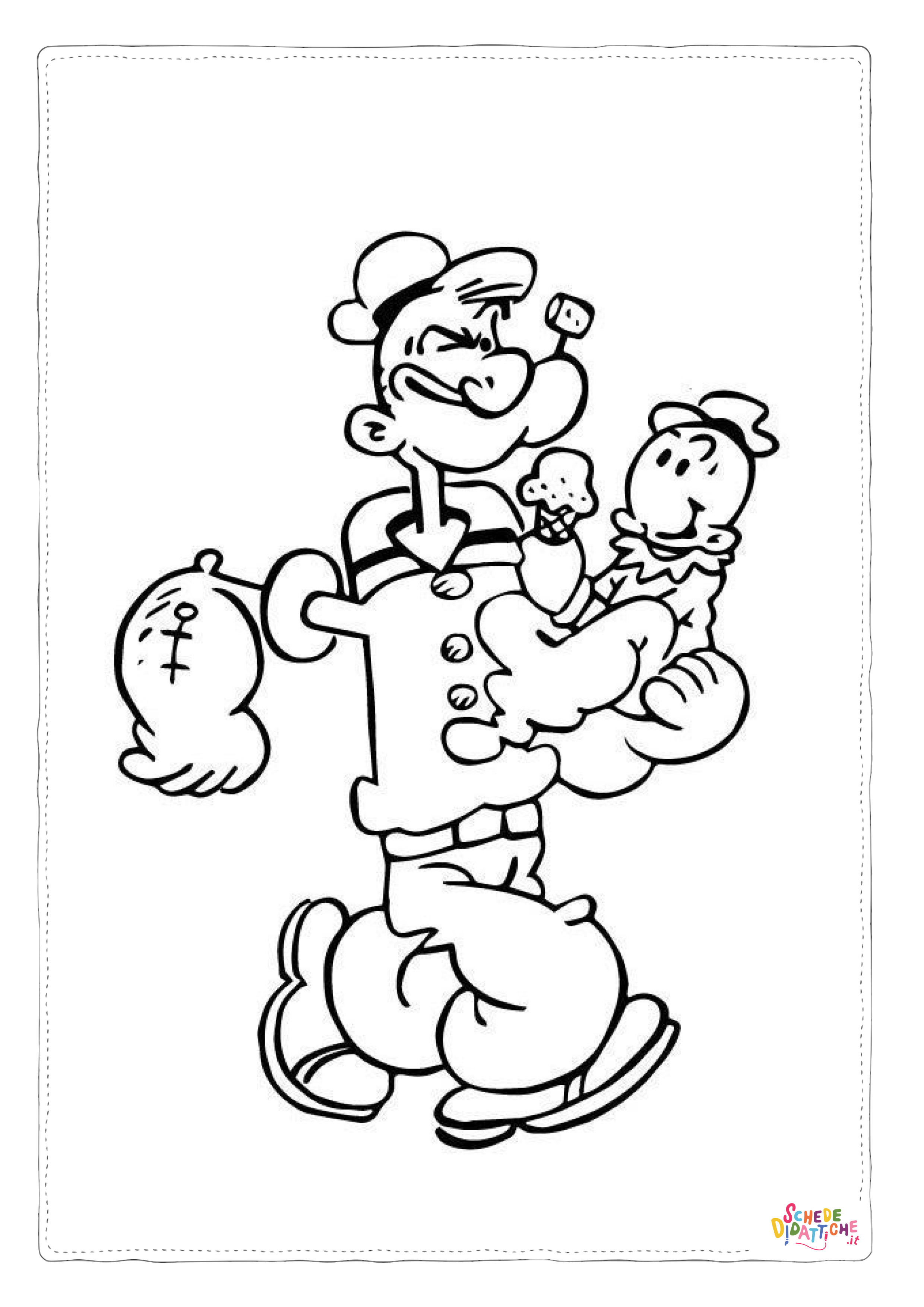 Disegno di Braccio di ferro da stampare e colorare 29