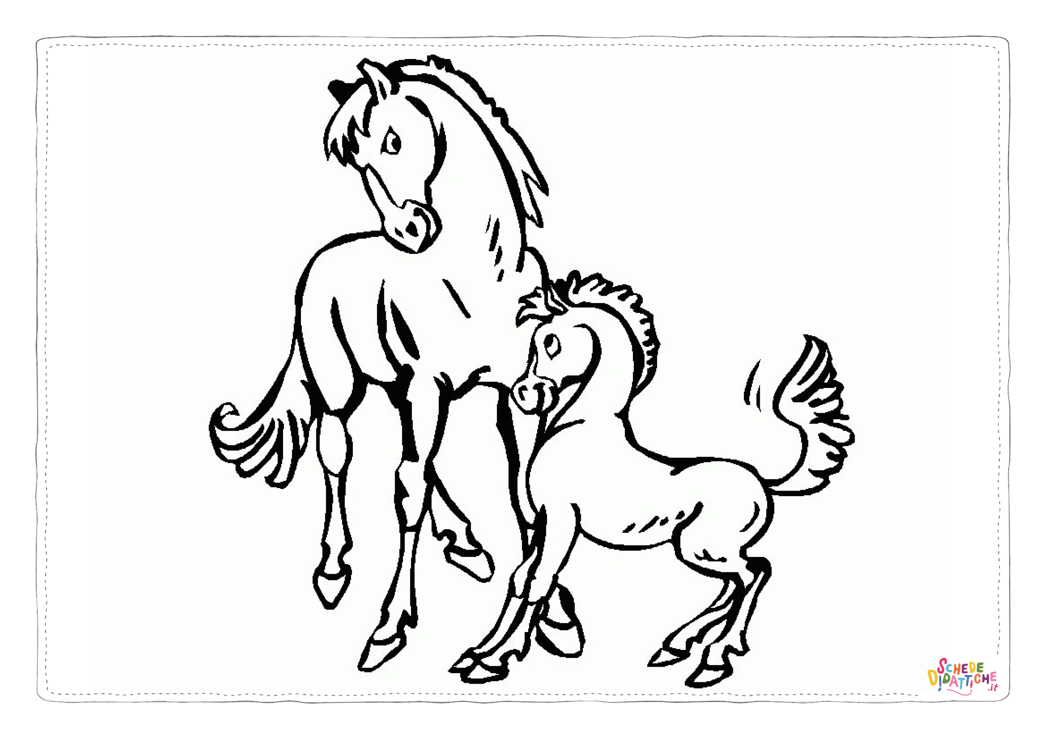 Disegno "Disegno di cavallo da stampare e colorare 27" Disegno di cavallo da stampare e colorare 27