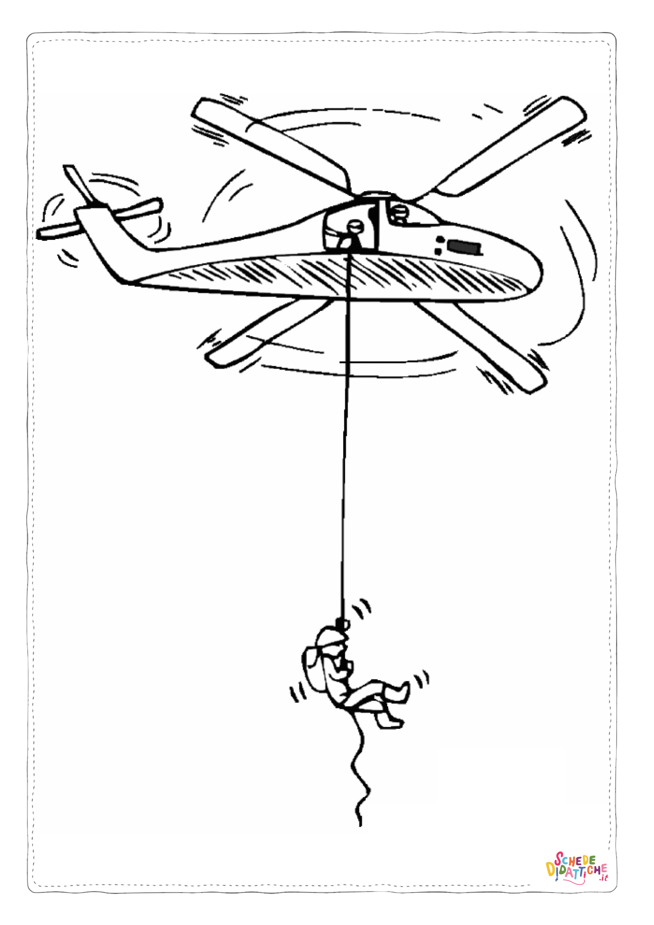 Disegno "Disegno di elicottero da stampare e colorare 16" Disegno di elicottero da stampare e colorare 16