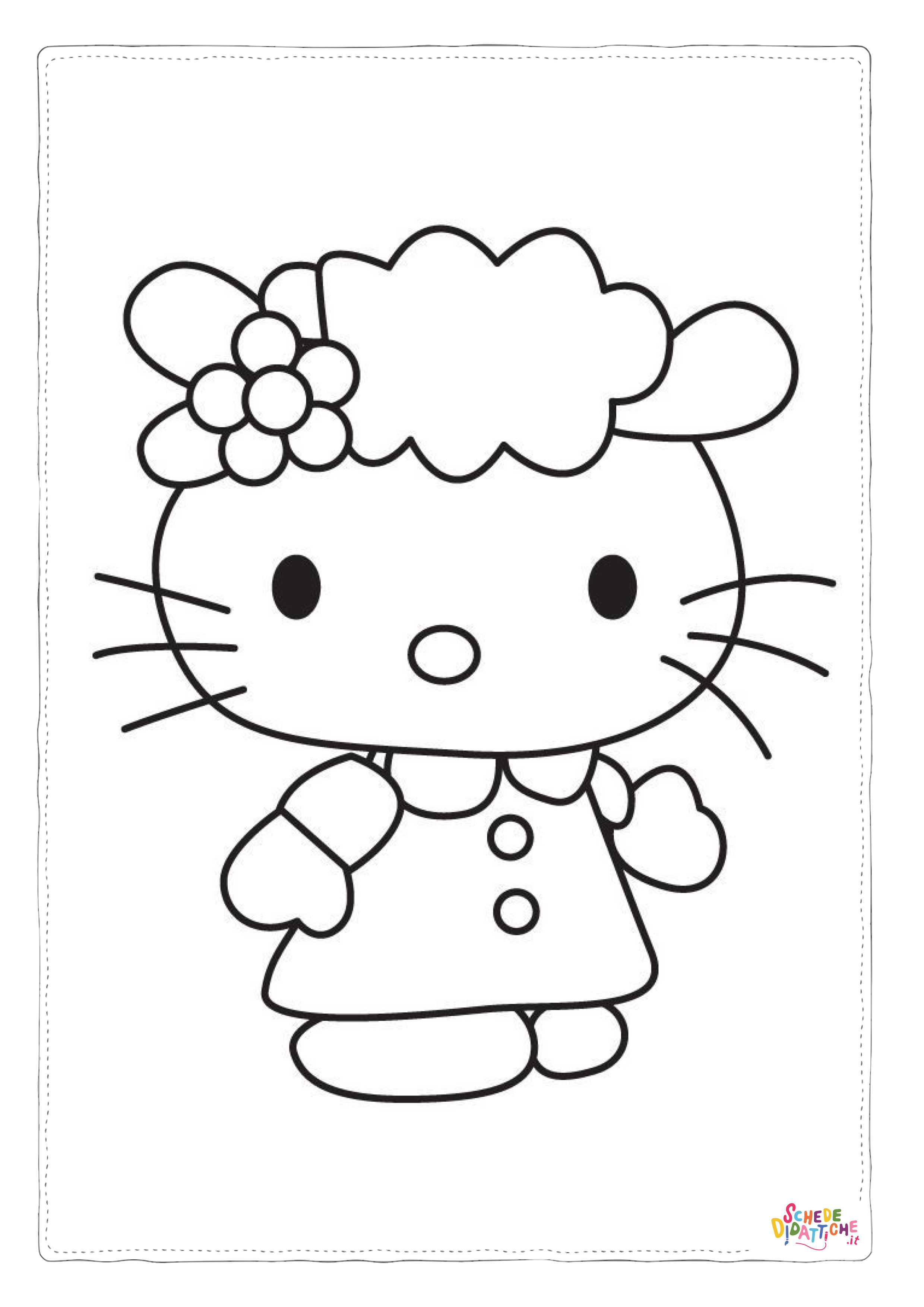 Disegno "Disegno di Hello Kitty da stampare e colorare 229" Disegno di Hello Kitty da stampare e colorare 229