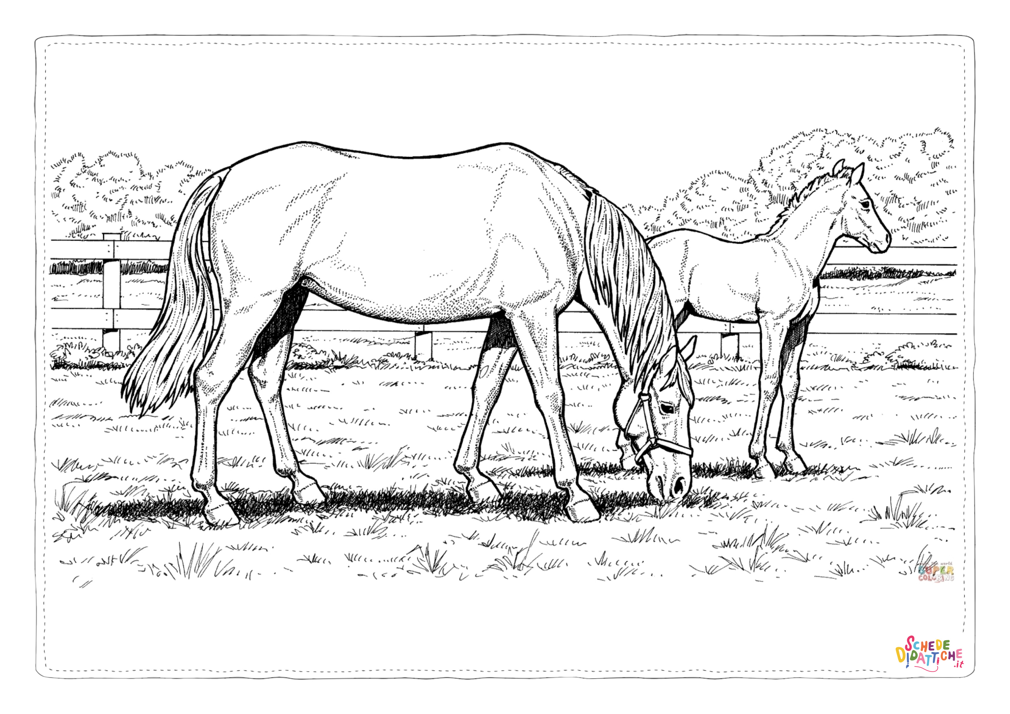 Disegno "Disegno di cavallo da stampare e colorare 96" Disegno di cavallo da stampare e colorare 96