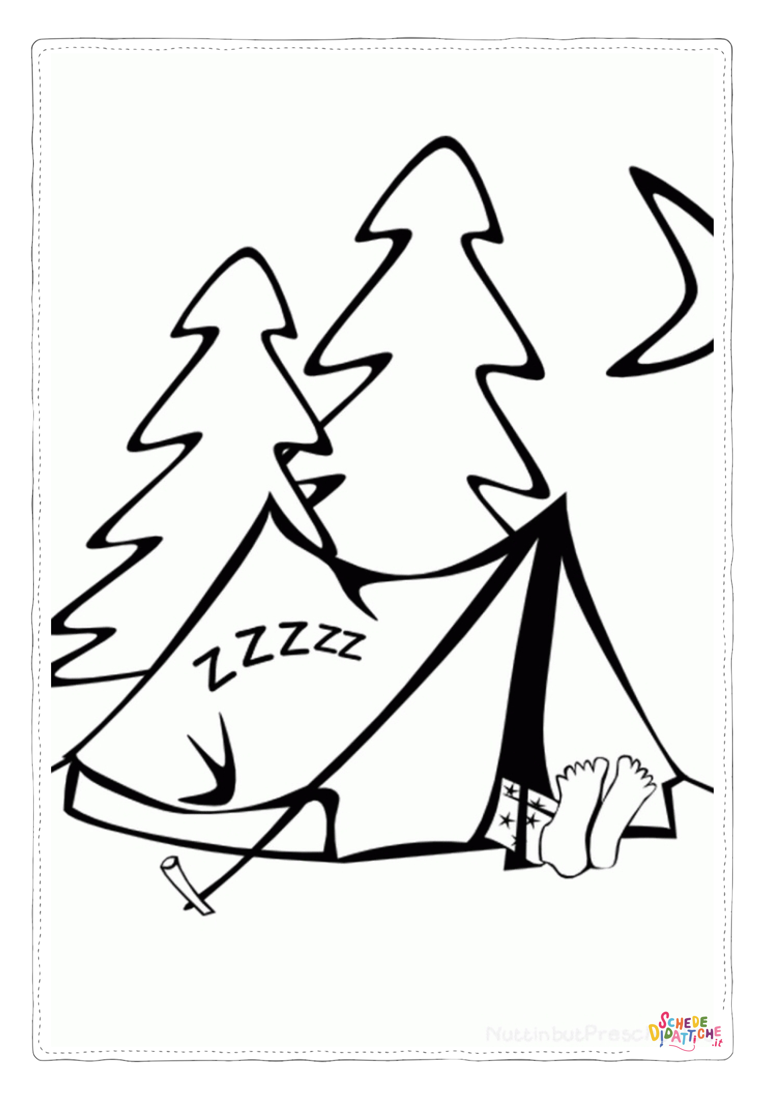 Disegno di campeggio da stampare e colorare 8