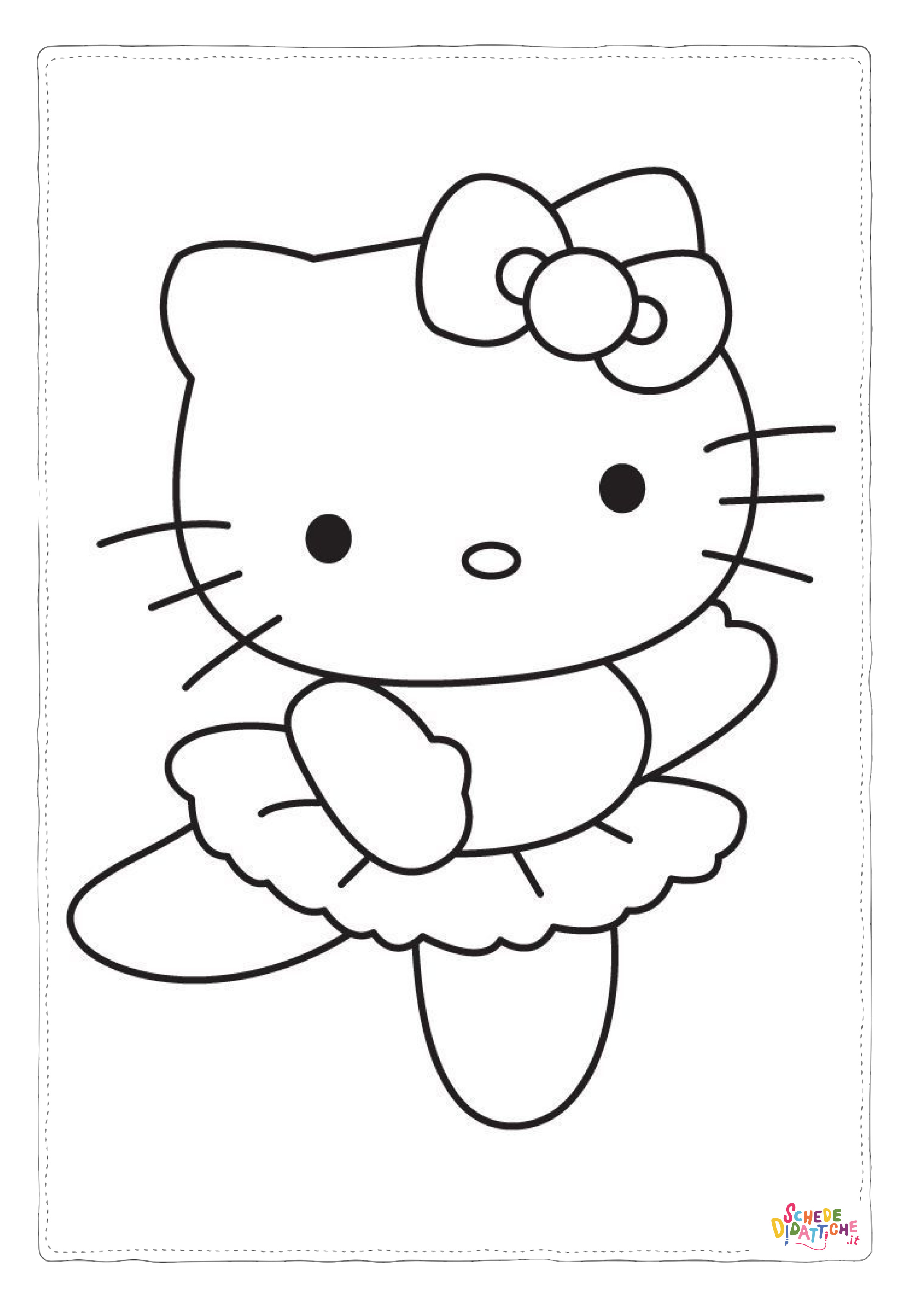 Disegno "Disegno di Hello Kitty da stampare e colorare 228" Disegno di Hello Kitty da stampare e colorare 228