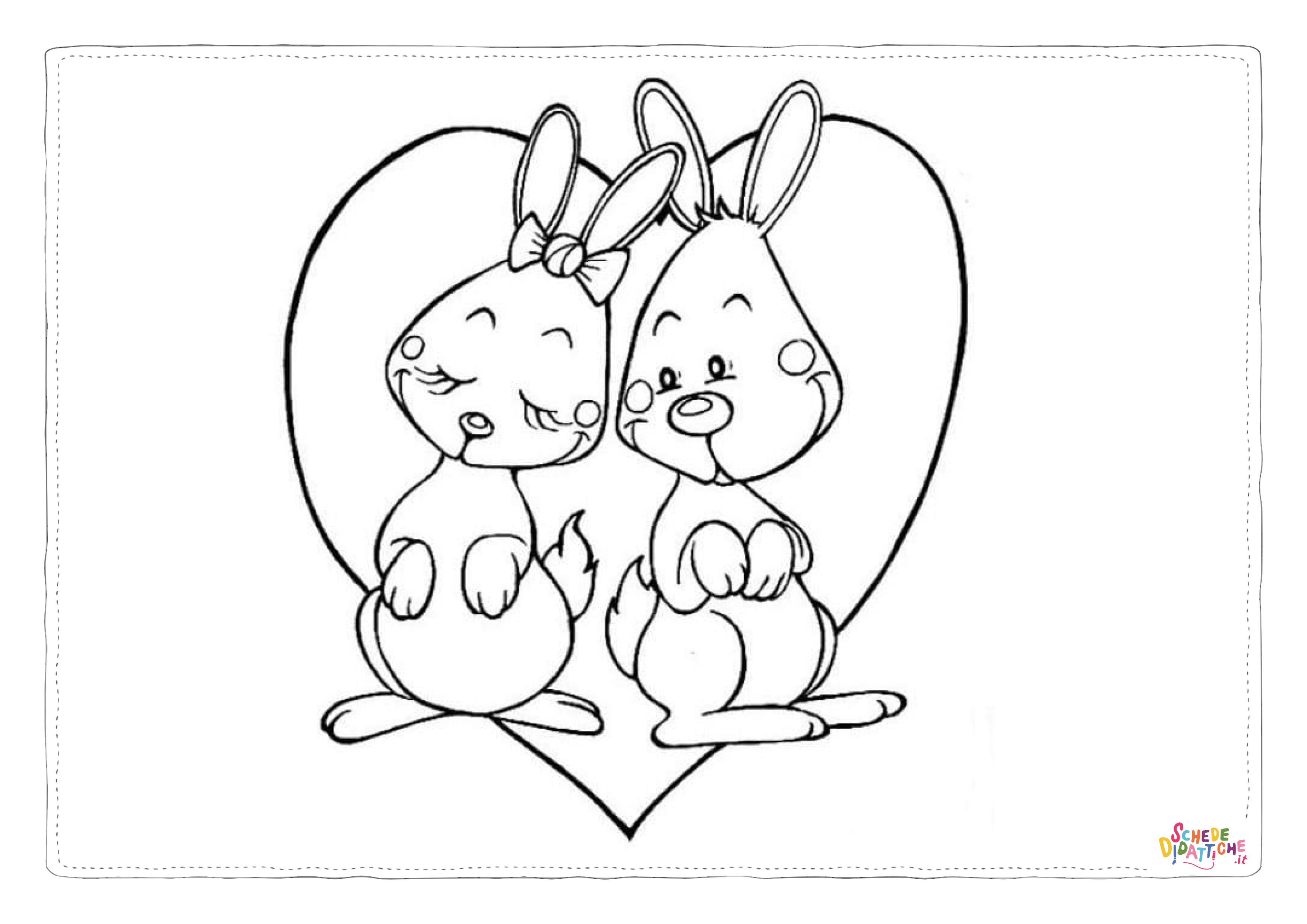 Disegno "Disegno di San Valentino da stampare e colorare 40" Disegno di San Valentino da stampare e colorare 40