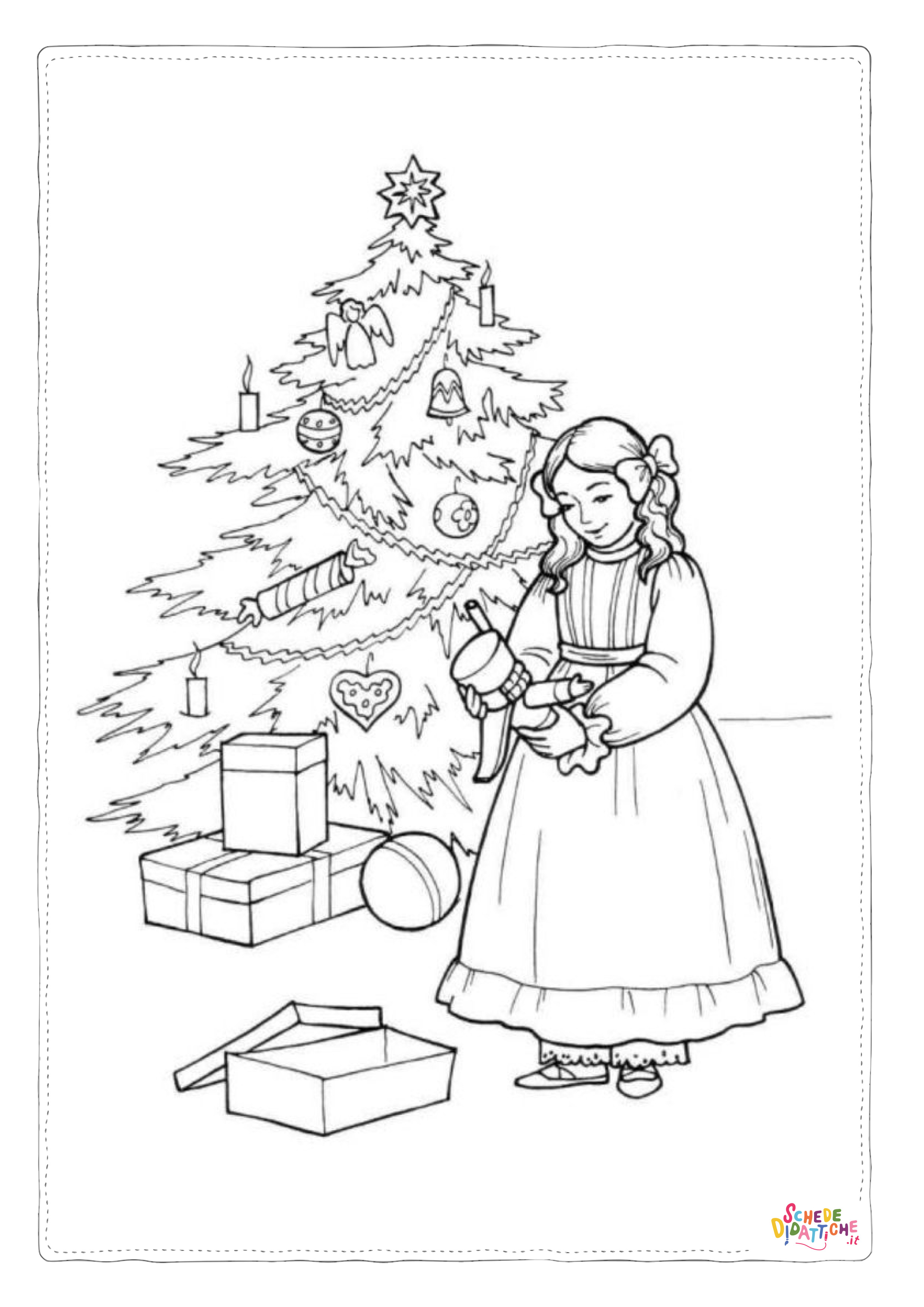 Disegno "Disegno di albero di Natale da stampare e colorare 210" Disegno di albero di Natale da stampare e colorare 210