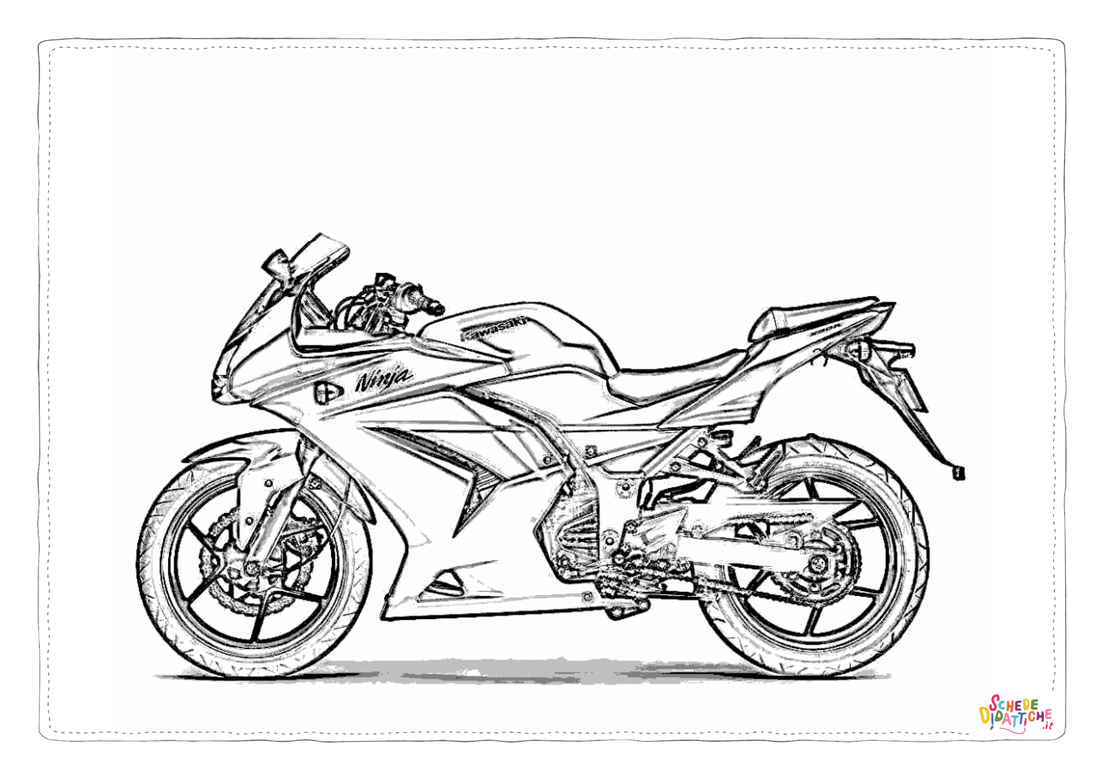 Disegno "Disegno di moto da stampare e colorare 47" Disegno di moto da stampare e colorare 47