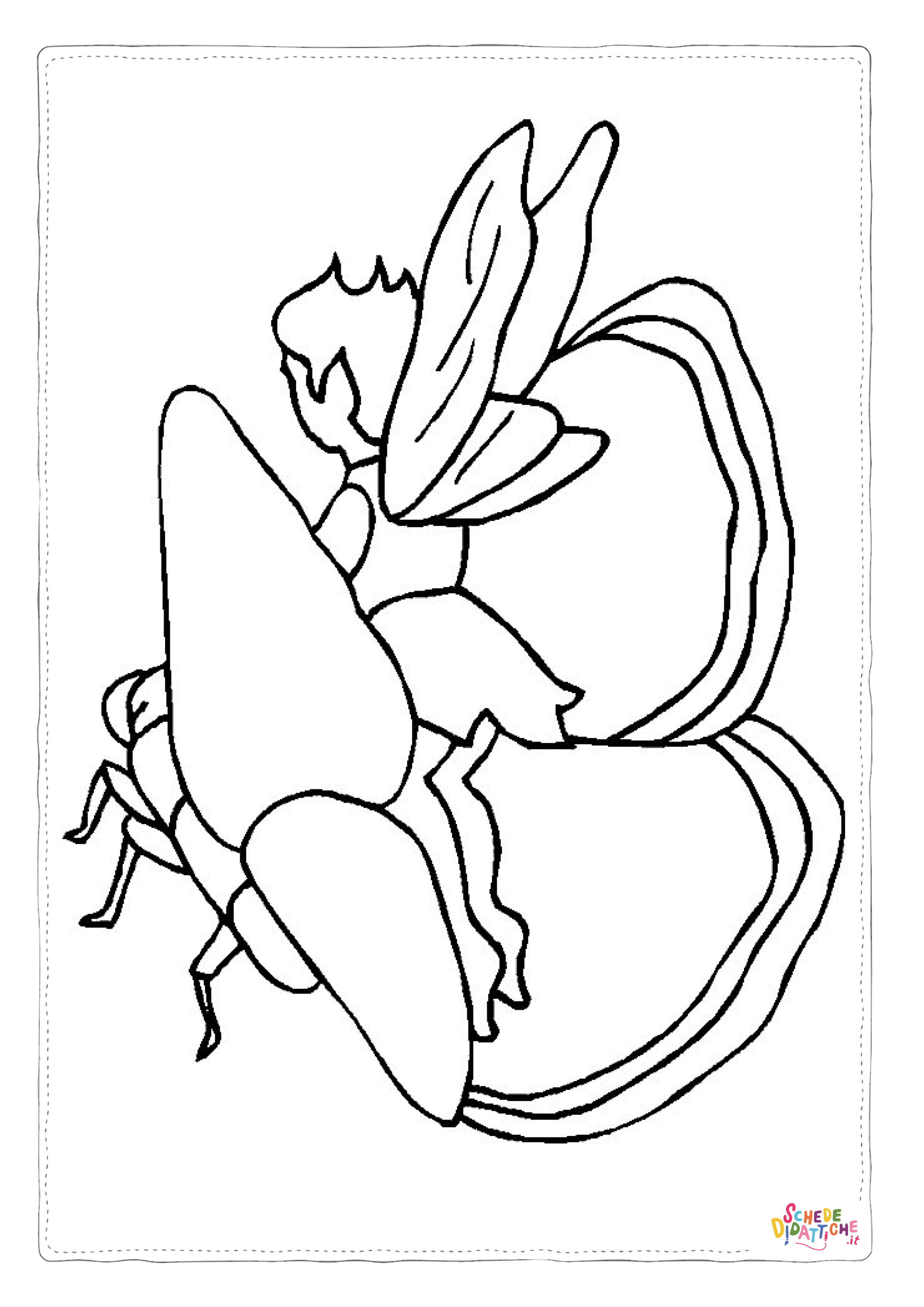 Disegno "Disegno di fata da stampare e colorare 8" Disegno di fata da stampare e colorare 8