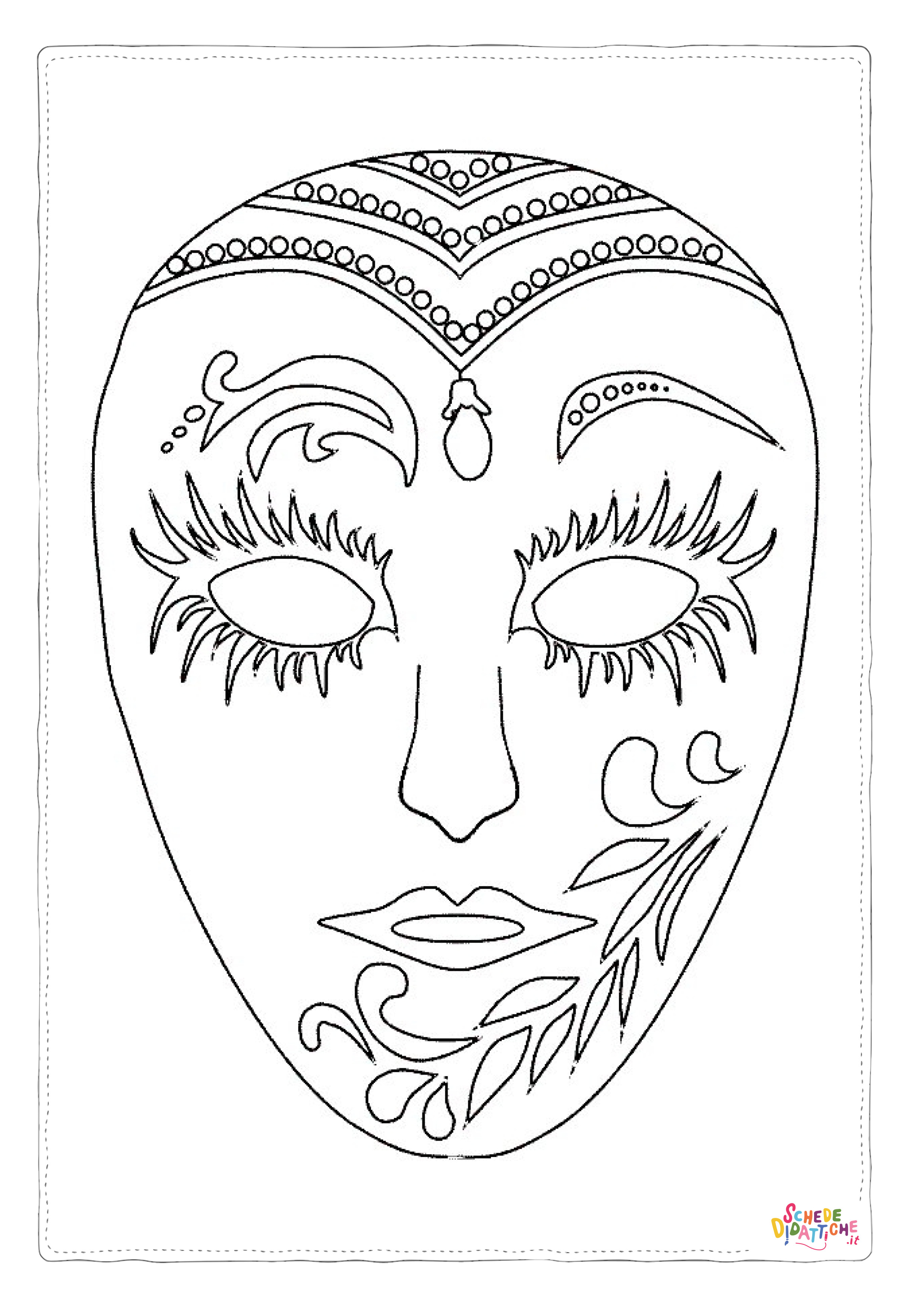Disegno "Disegno di maschera da stampare e colorare 69" Disegno di maschera da stampare e colorare 69
