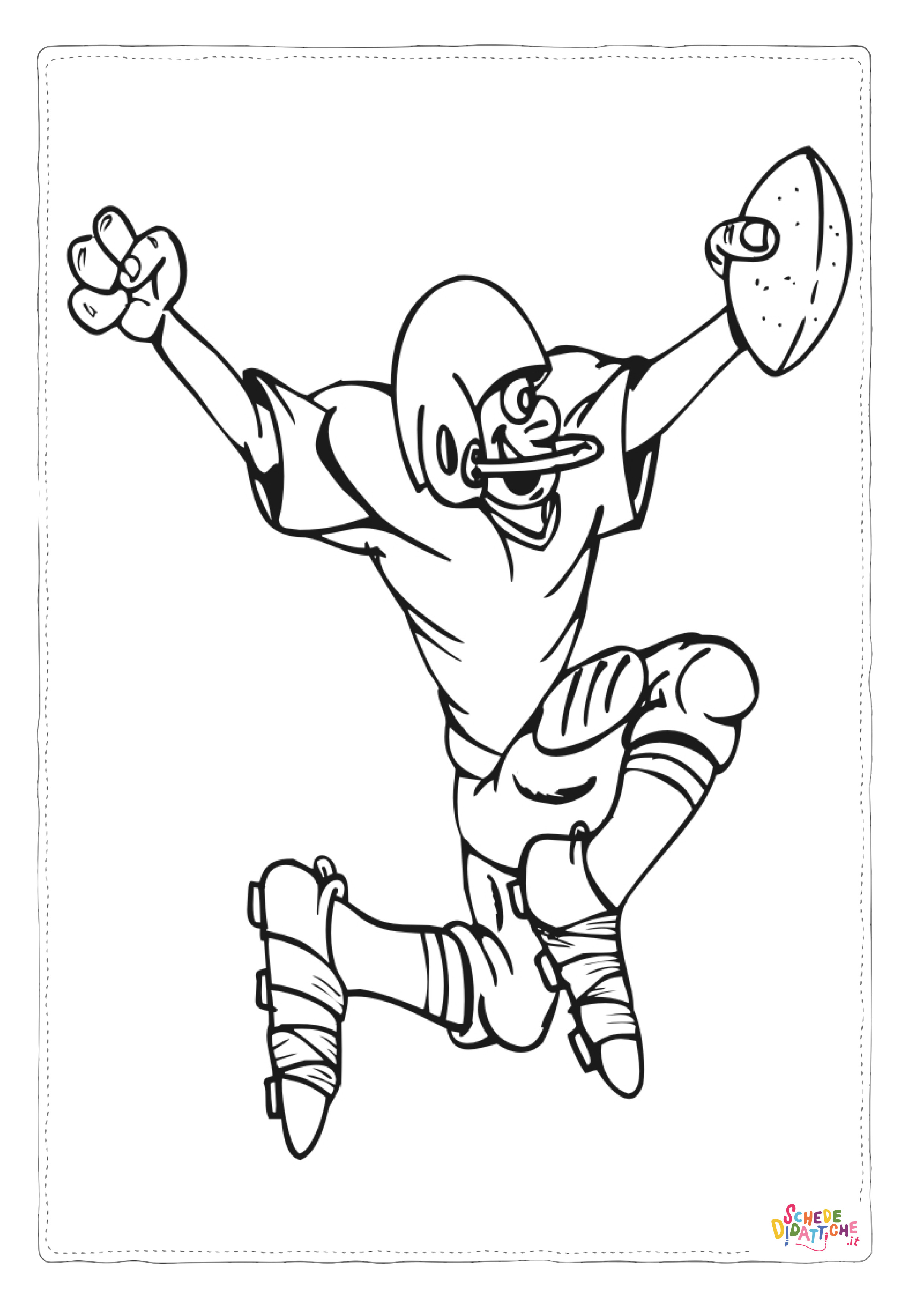 Disegno "Disegno di football americano da stampare e colorare 91" Disegno di football americano da stampare e colorare 91