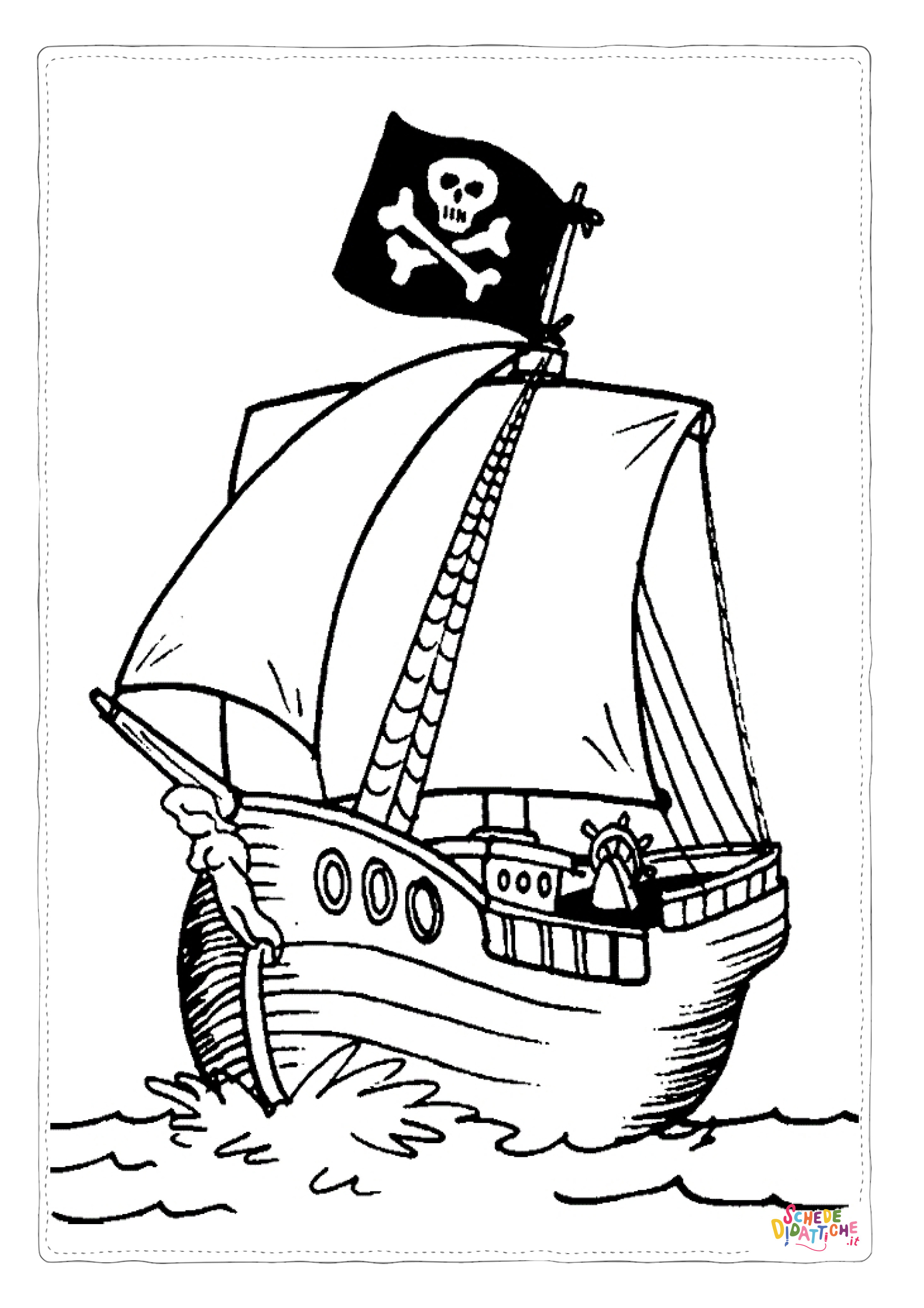 Disegno "Disegno di pirata da stampare e colorare 15" Disegno di pirata da stampare e colorare 15