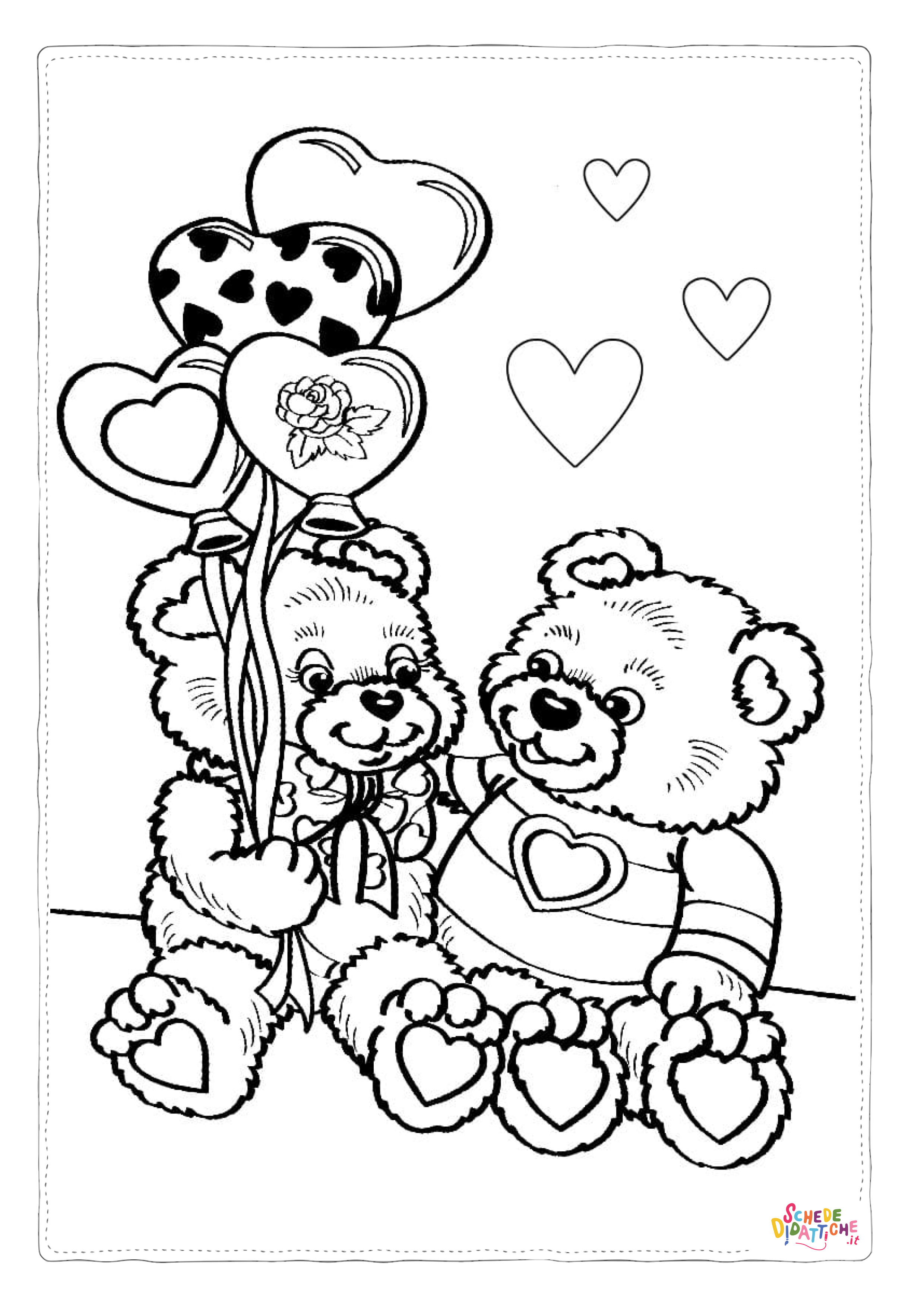 Disegno "Disegno di San Valentino da stampare e colorare 63" Disegno di San Valentino da stampare e colorare 63