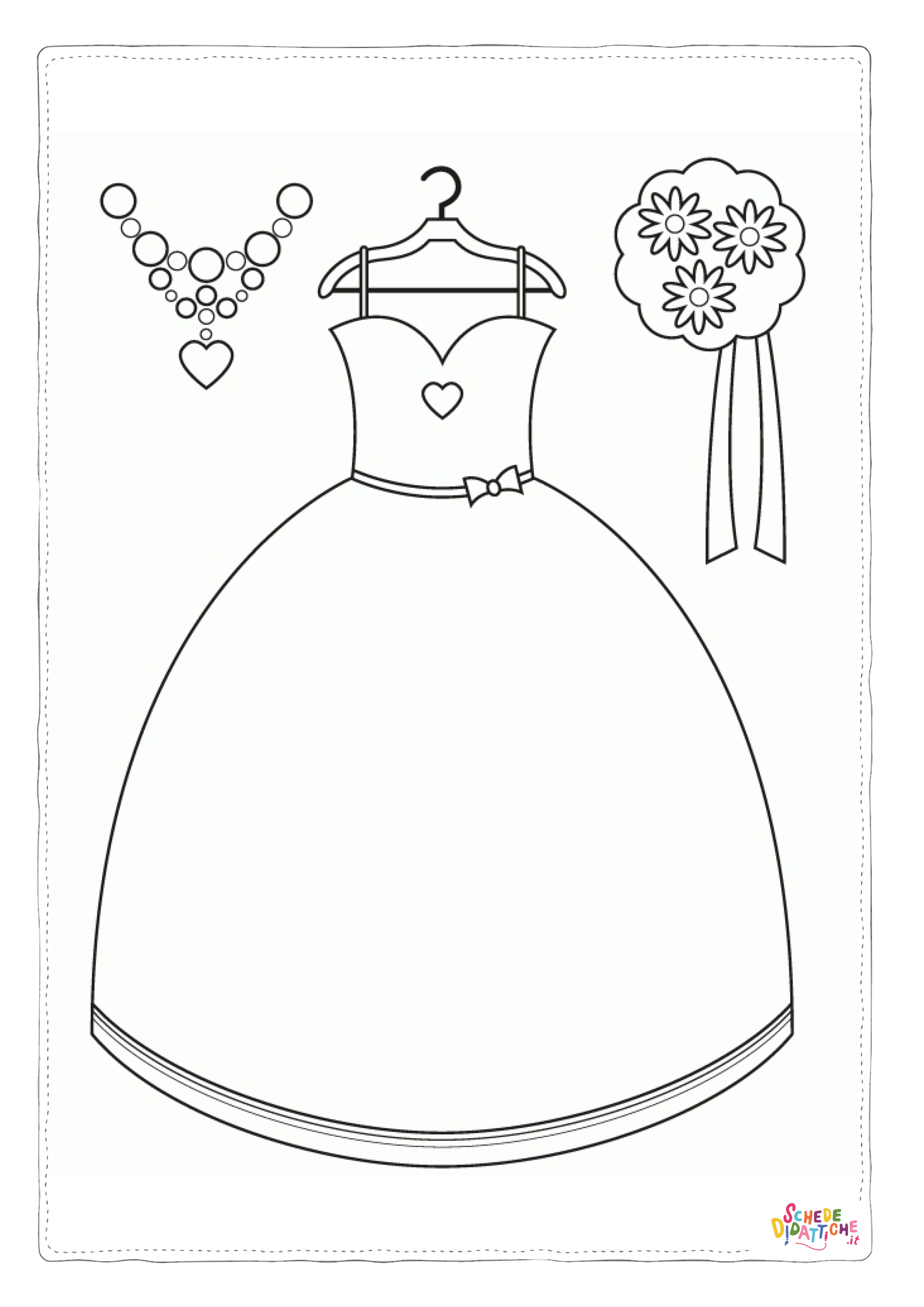 Disegno di vestito da donna da stampare e colorare 10