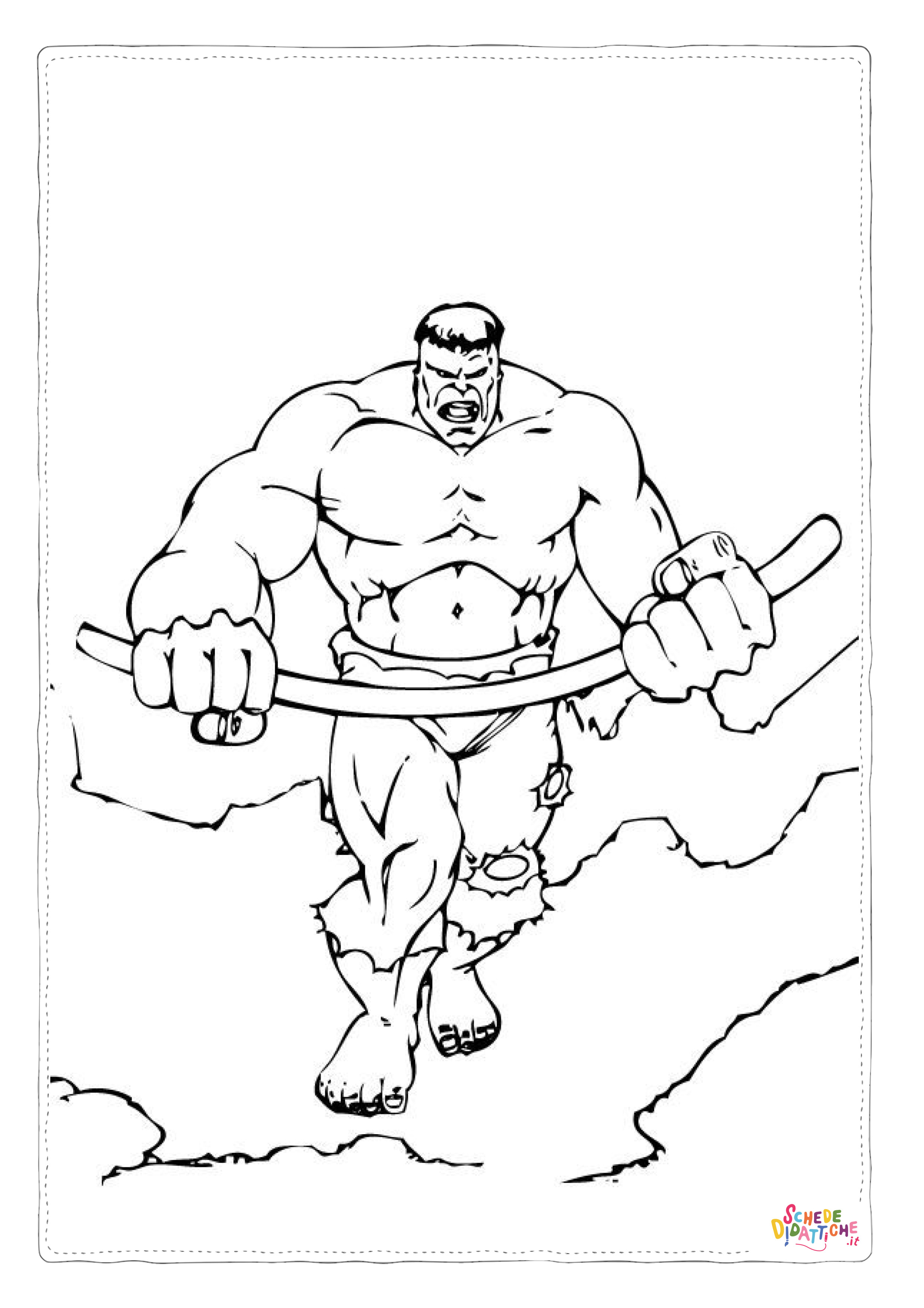 Disegno "Disegno di Hulk da stampare e colorare 72" Disegno di Hulk da stampare e colorare 72