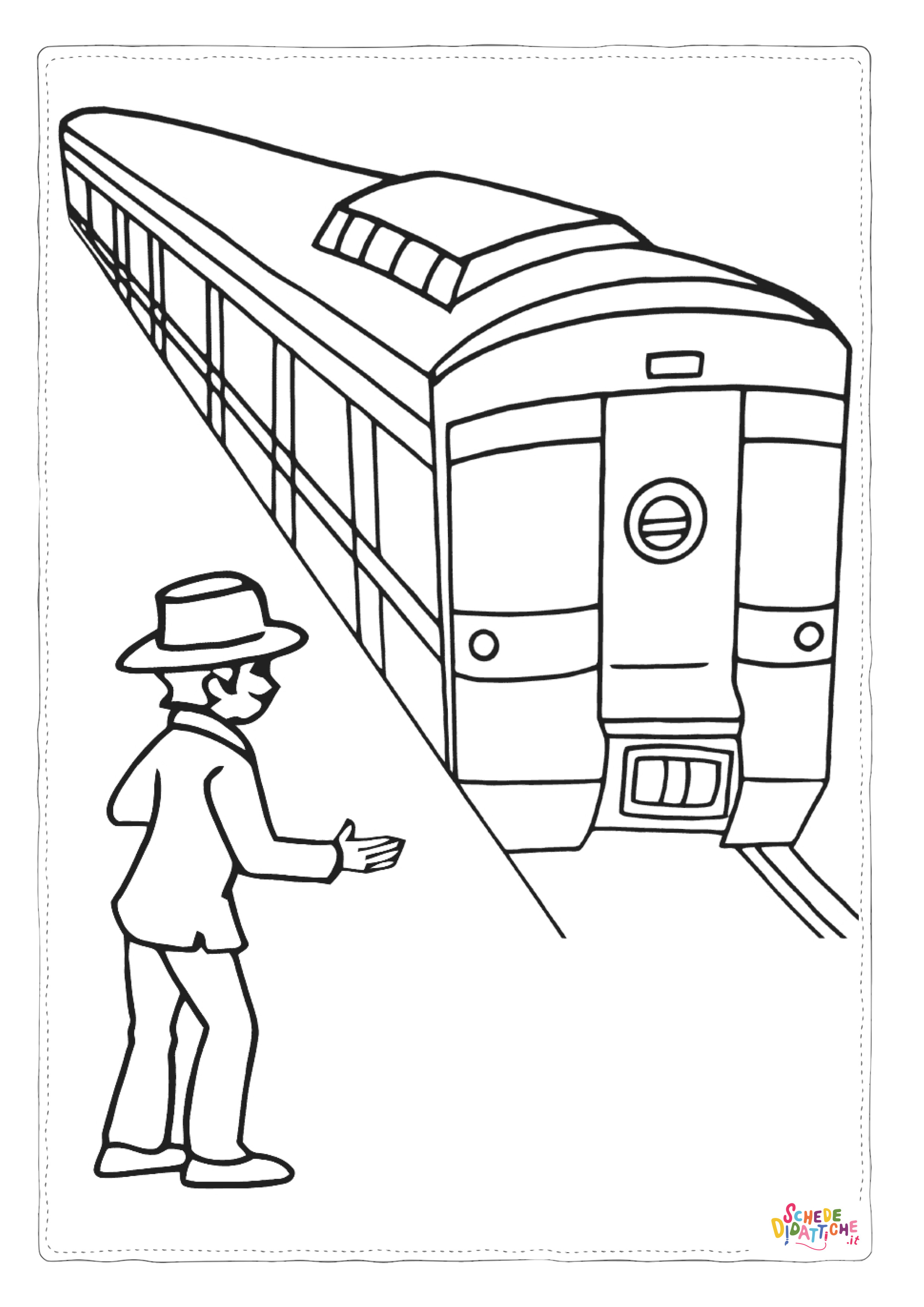Disegno "Disegno di treno da stampare e colorare 73" Disegno di treno da stampare e colorare 73