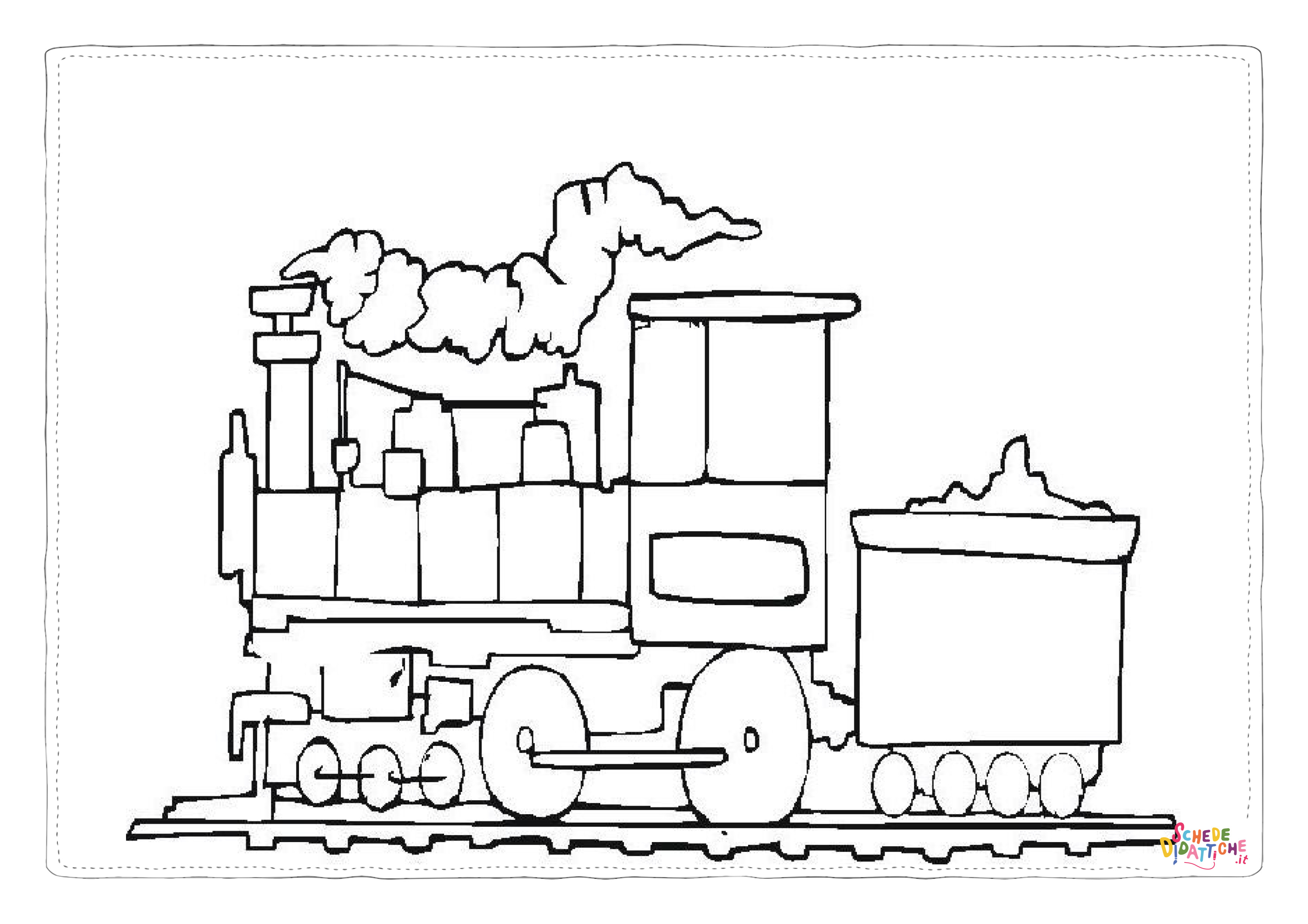 Disegno di treno da stampare e colorare 34
