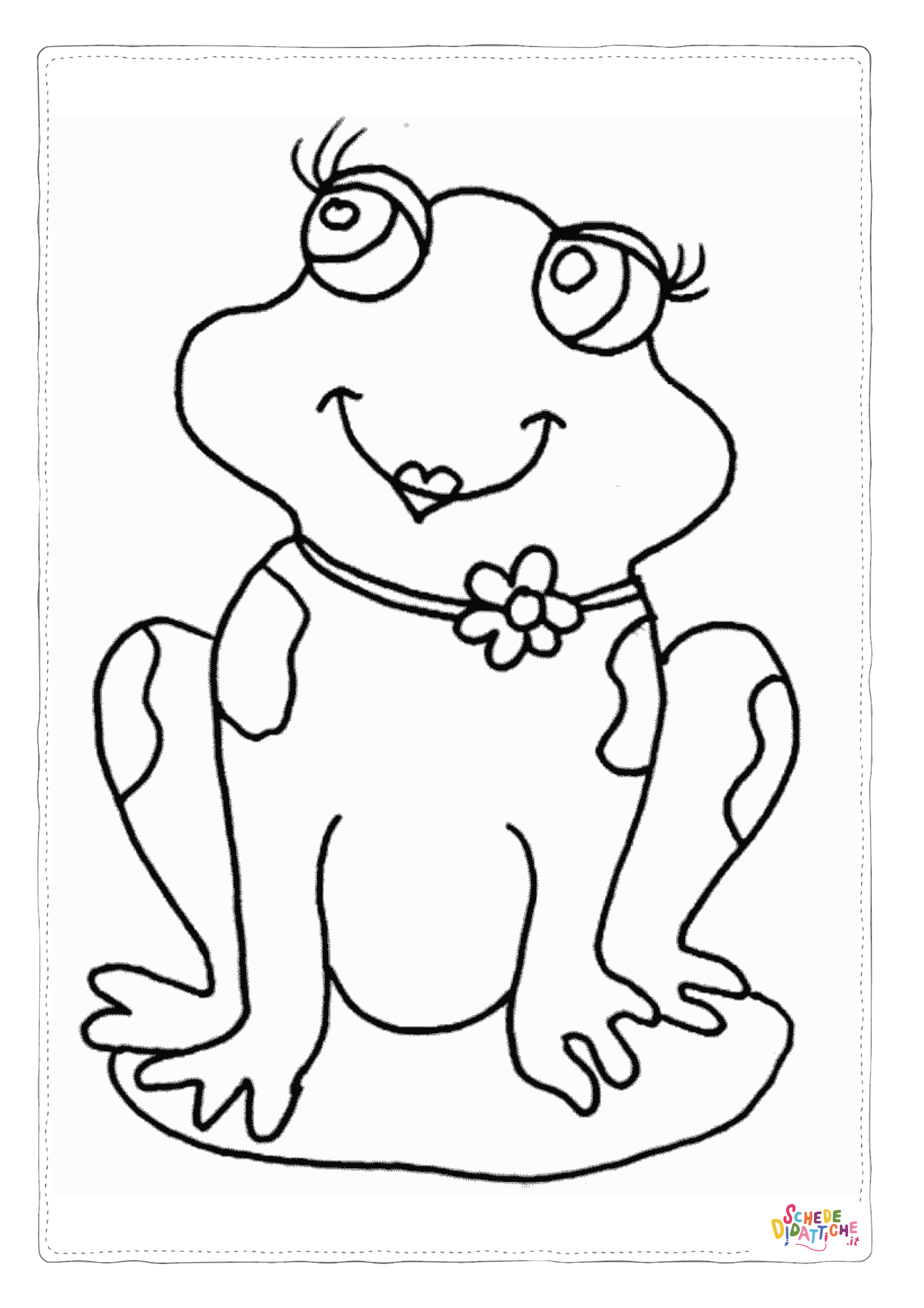 Disegno "Disegno di rana da stampare e colorare 20" Disegno di rana da stampare e colorare 20
