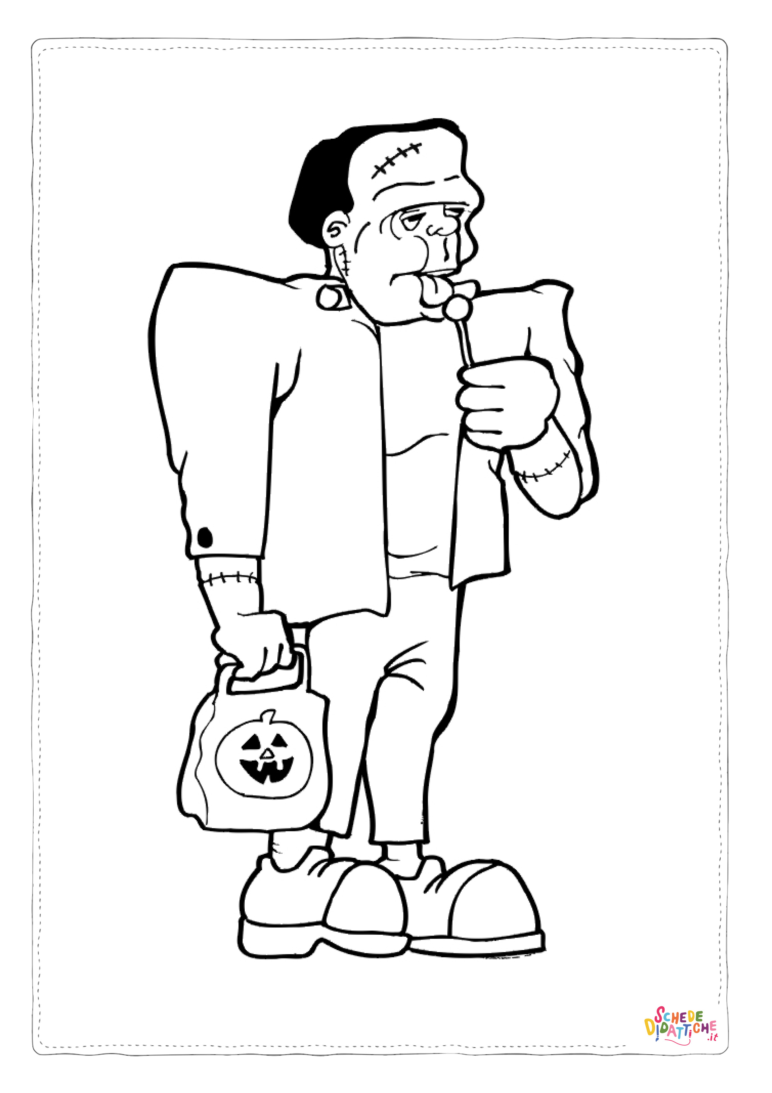 Disegno "Disegno di Frankenstein da stampare e colorare 6" Disegno di Frankenstein da stampare e colorare 6
