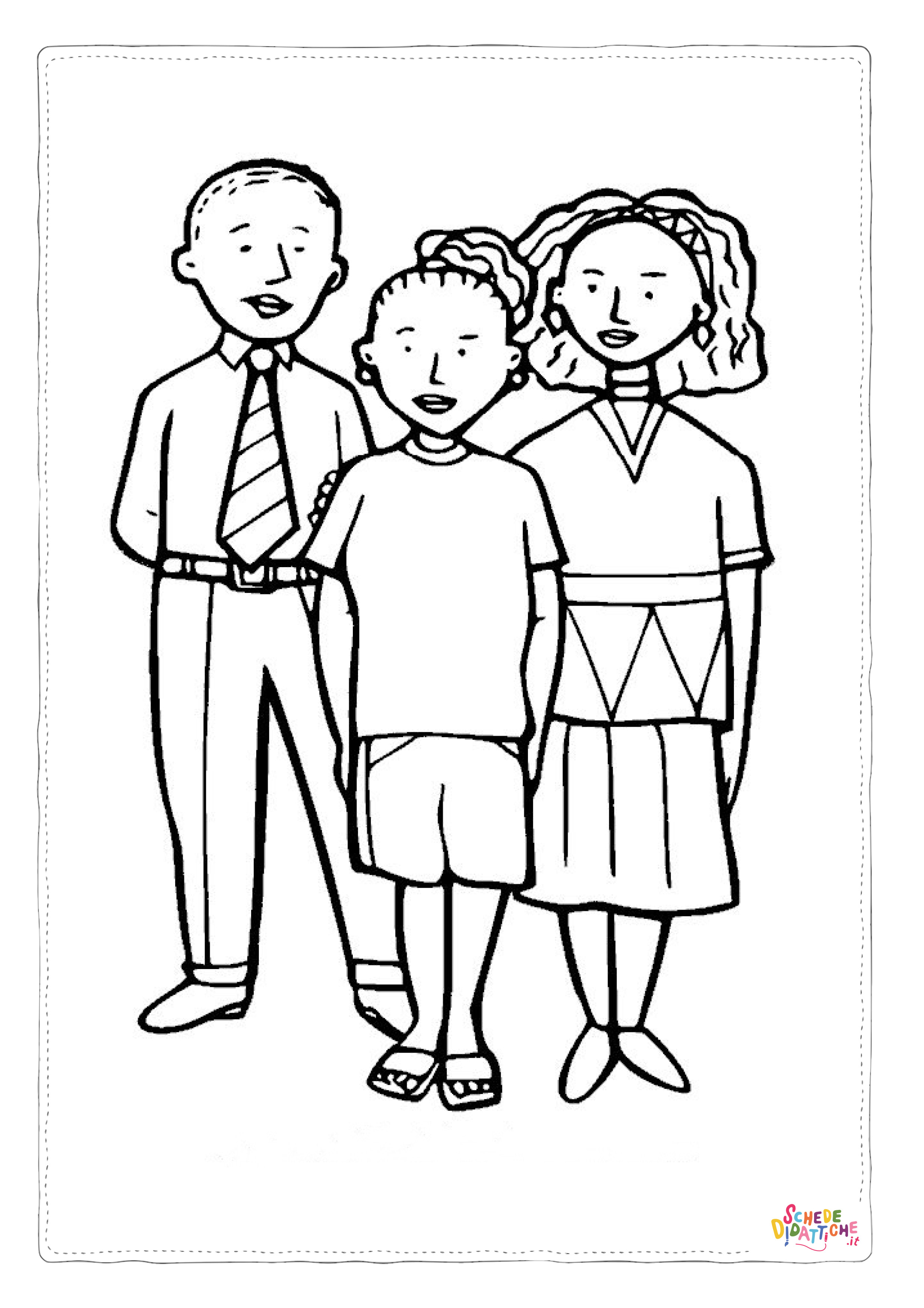 Disegno "Disegno di membro della famiglia da stampare e colorare 5" Disegno di membro della famiglia da stampare e colorare 5