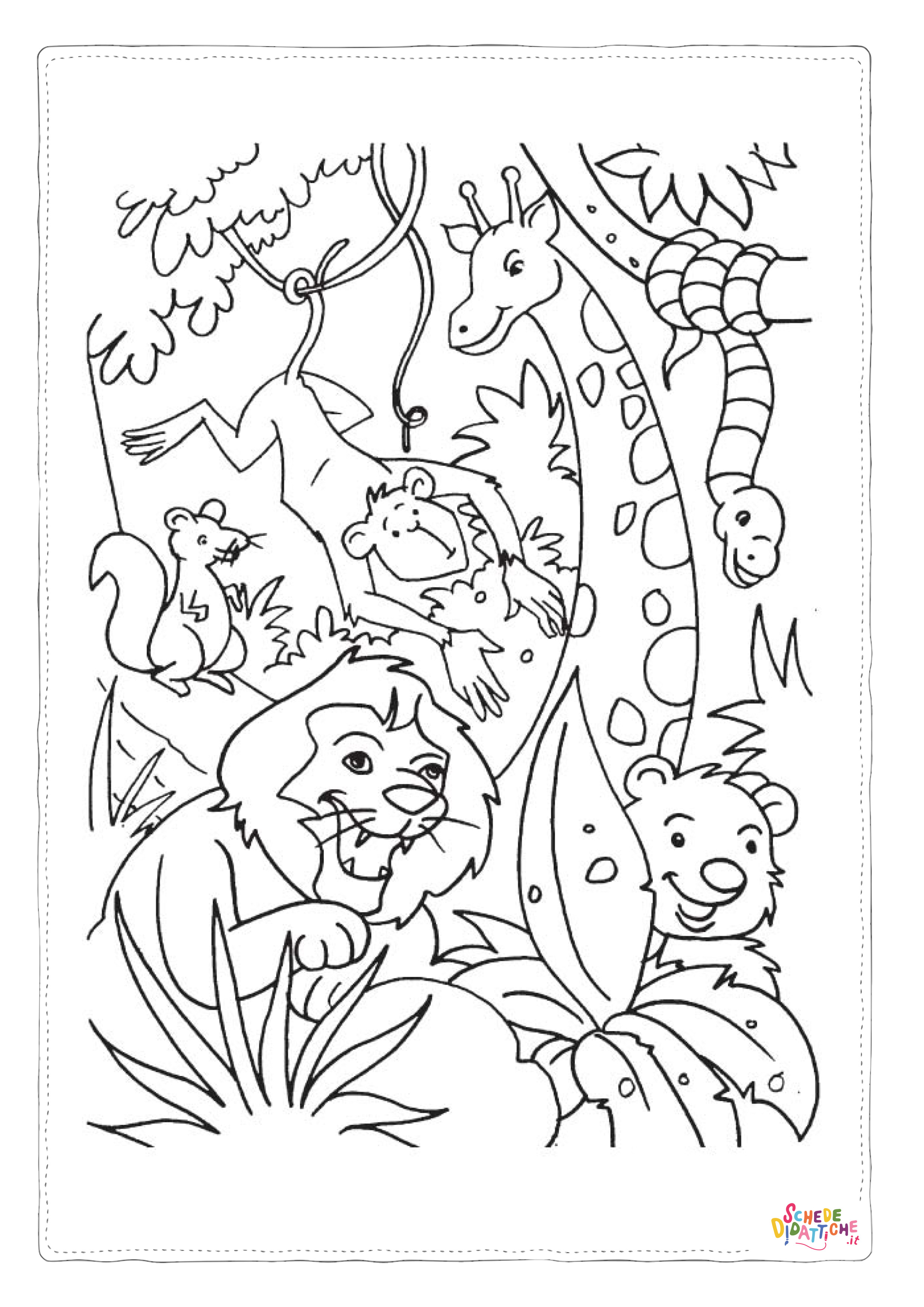 Disegno "Disegno di giraffa da stampare e colorare 1" Disegno di giraffa da stampare e colorare 1