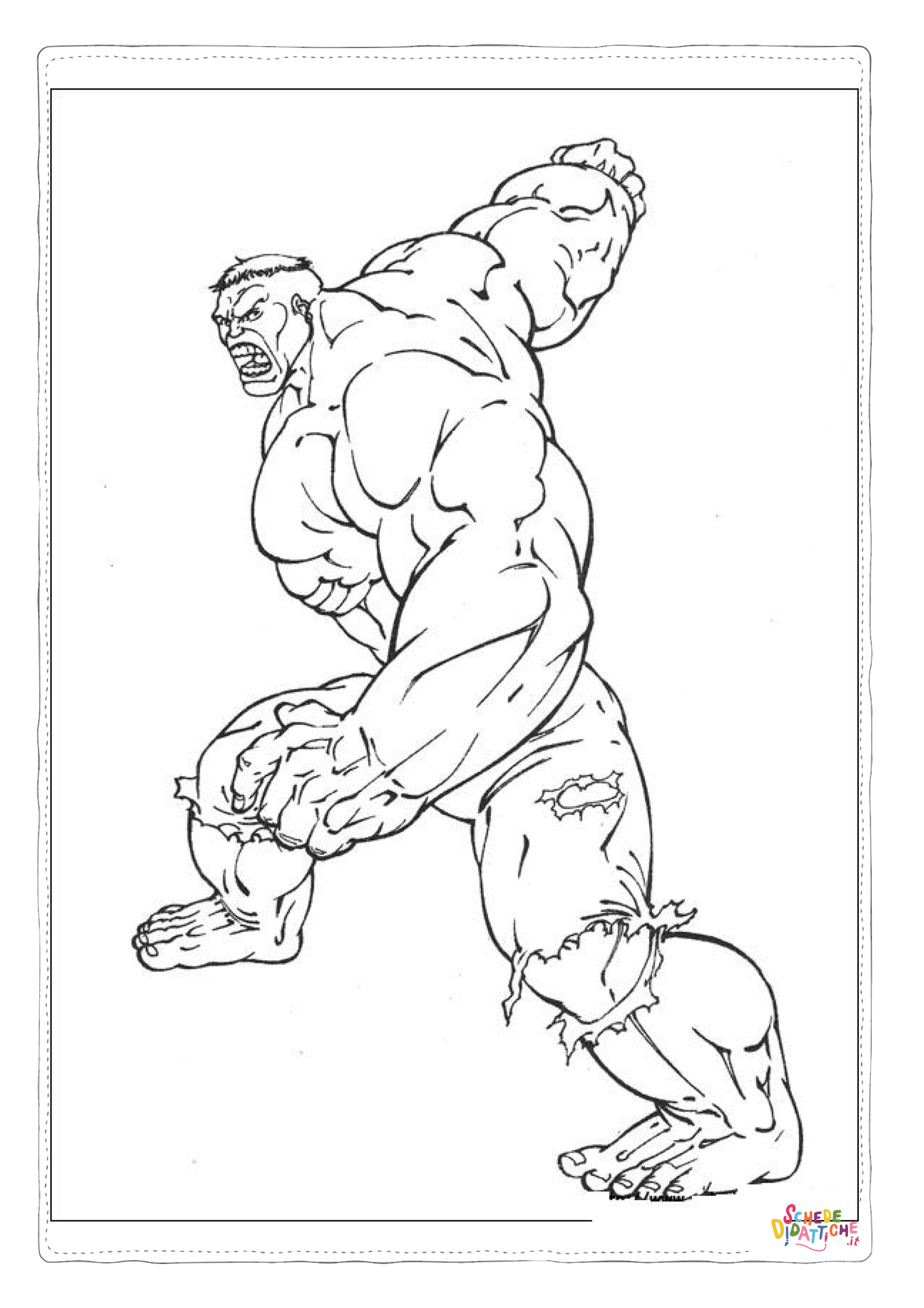 Disegno "Disegno di Hulk da stampare e colorare 40" Disegno di Hulk da stampare e colorare 40