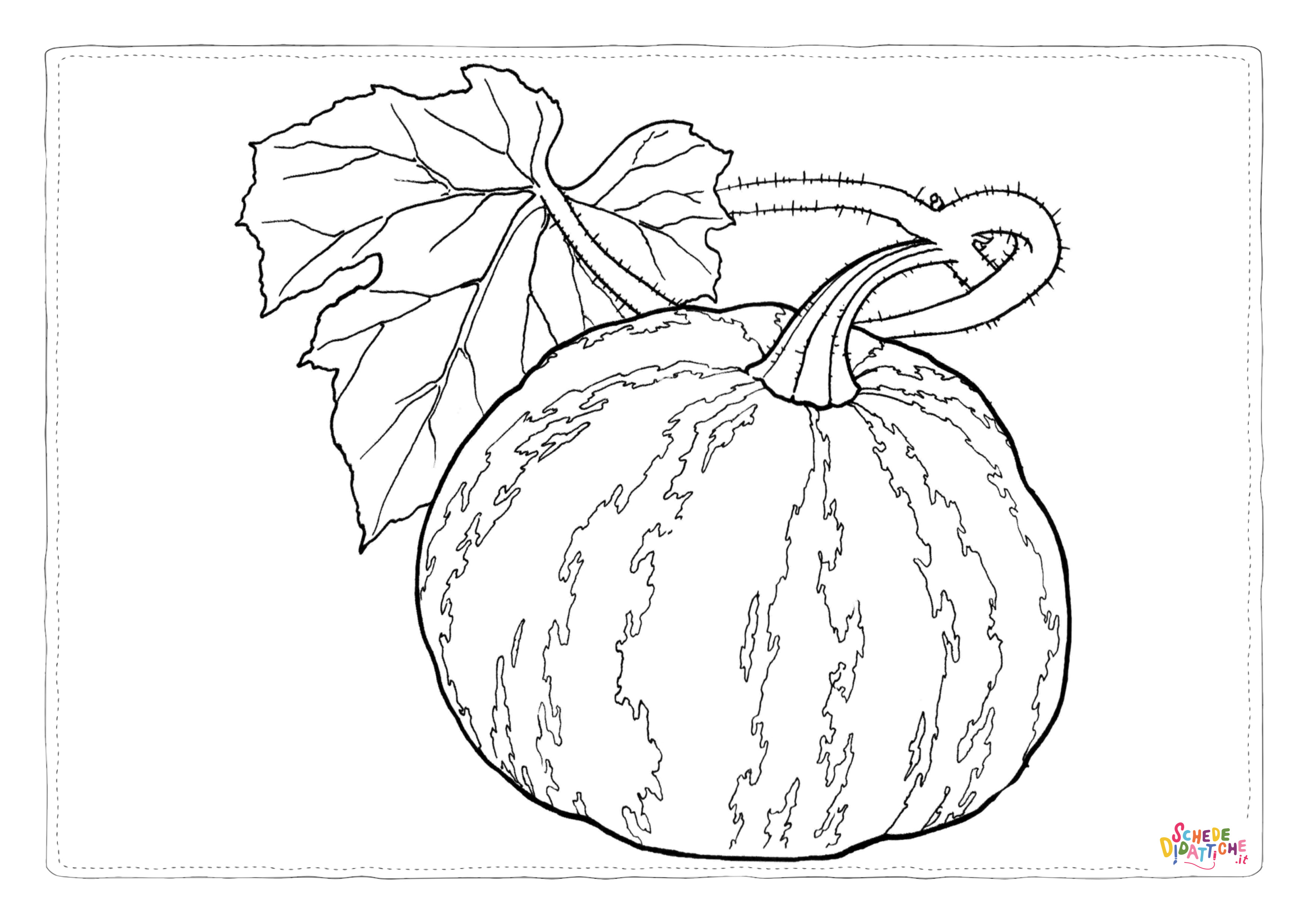 Disegno "Disegno di zucca da stampare e colorare 13" Disegno di zucca da stampare e colorare 13