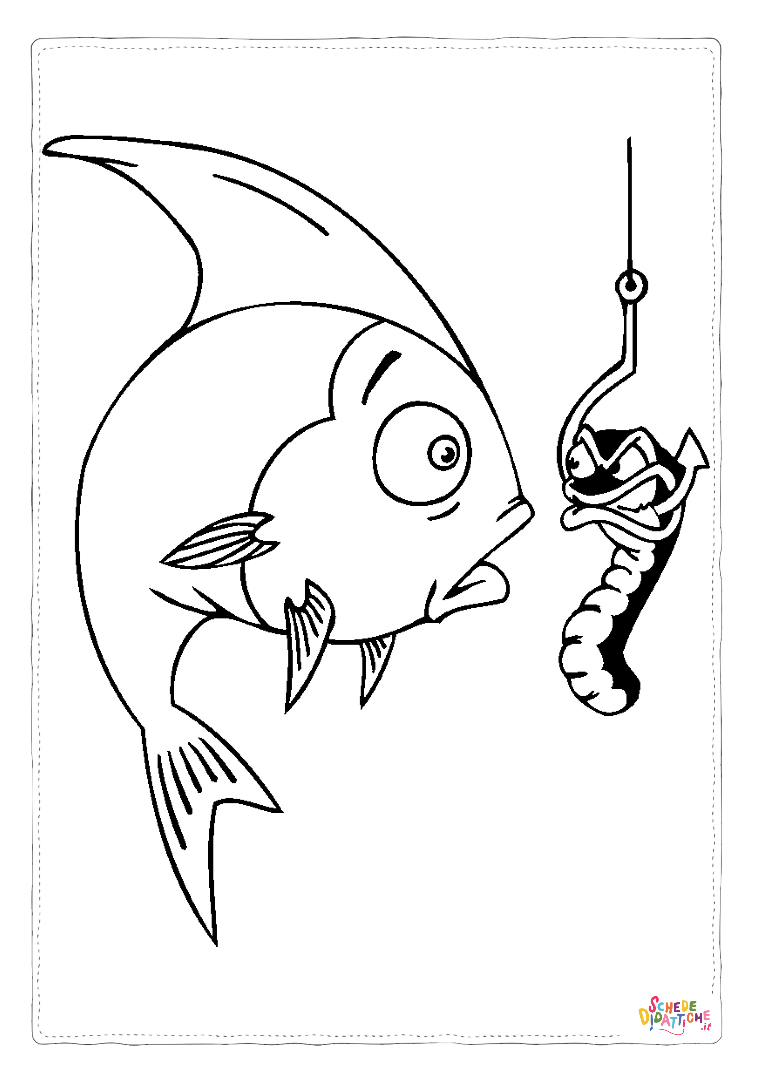 Disegno "Disegno di pesce da stampare e colorare 225" Disegno di pesce da stampare e colorare 225