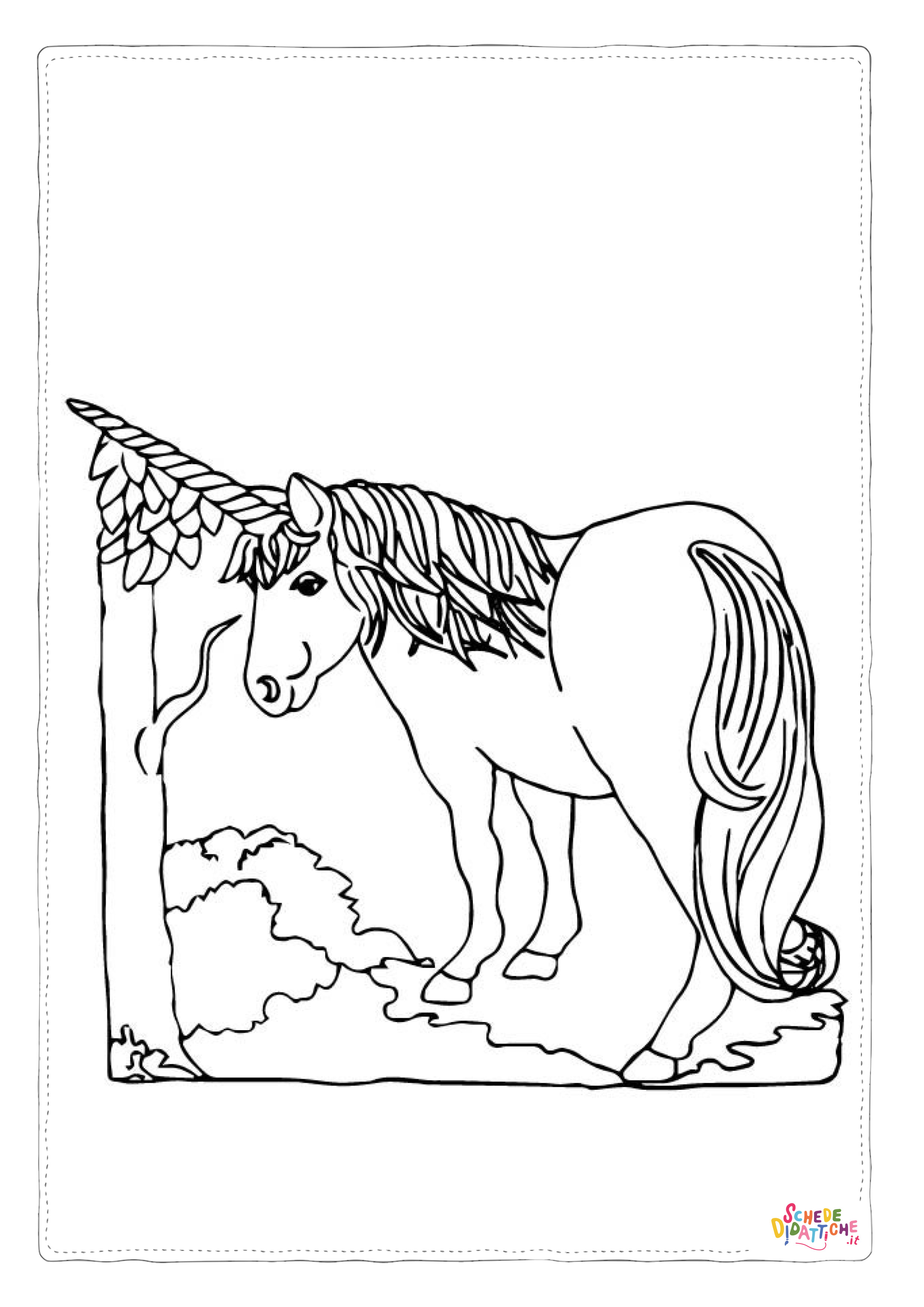 Disegno di unicorno da stampare e colorare 150
