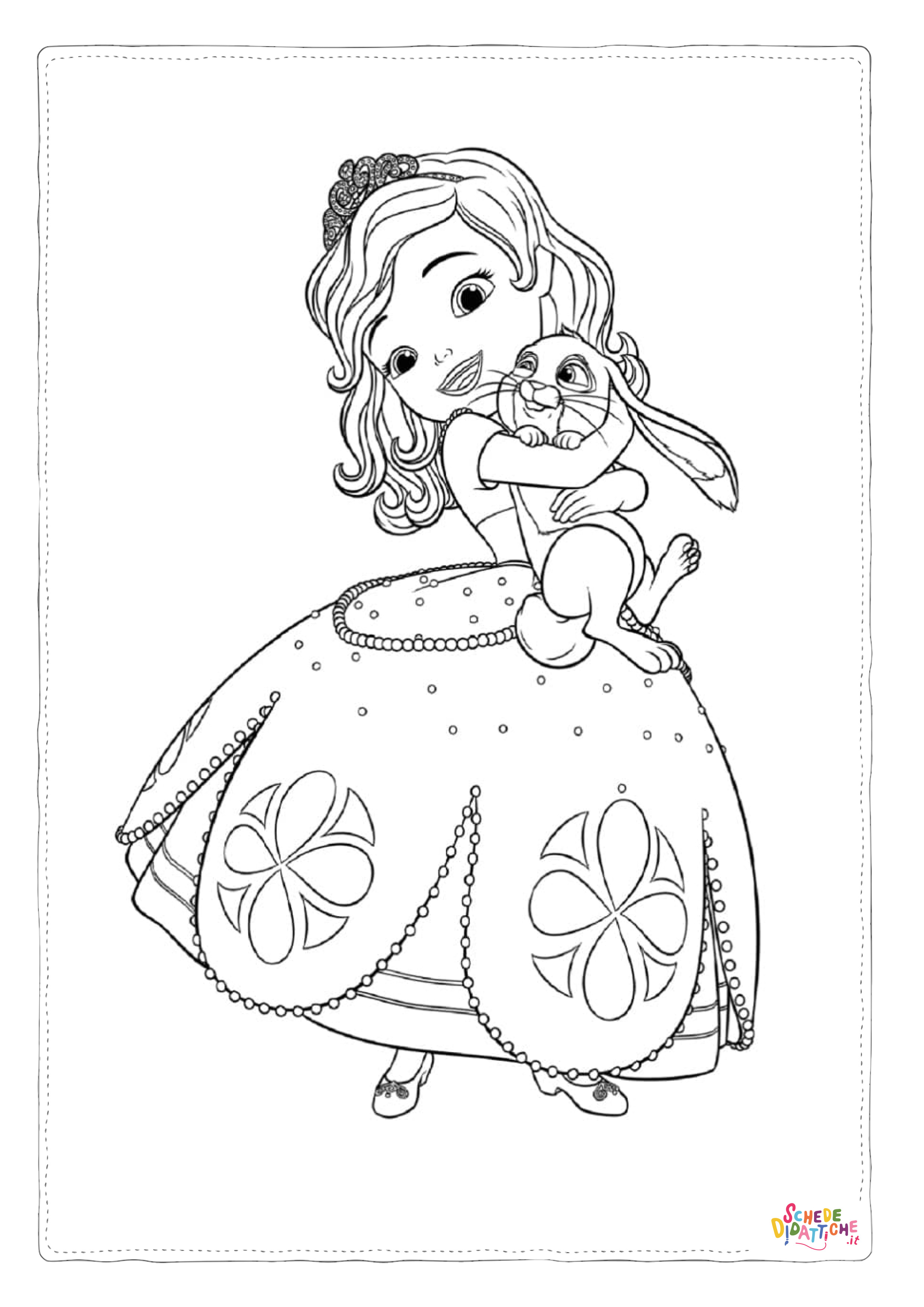 Disegno "Disegno di principessa da stampare e colorare" Disegno di principessa da stampare e colorare
