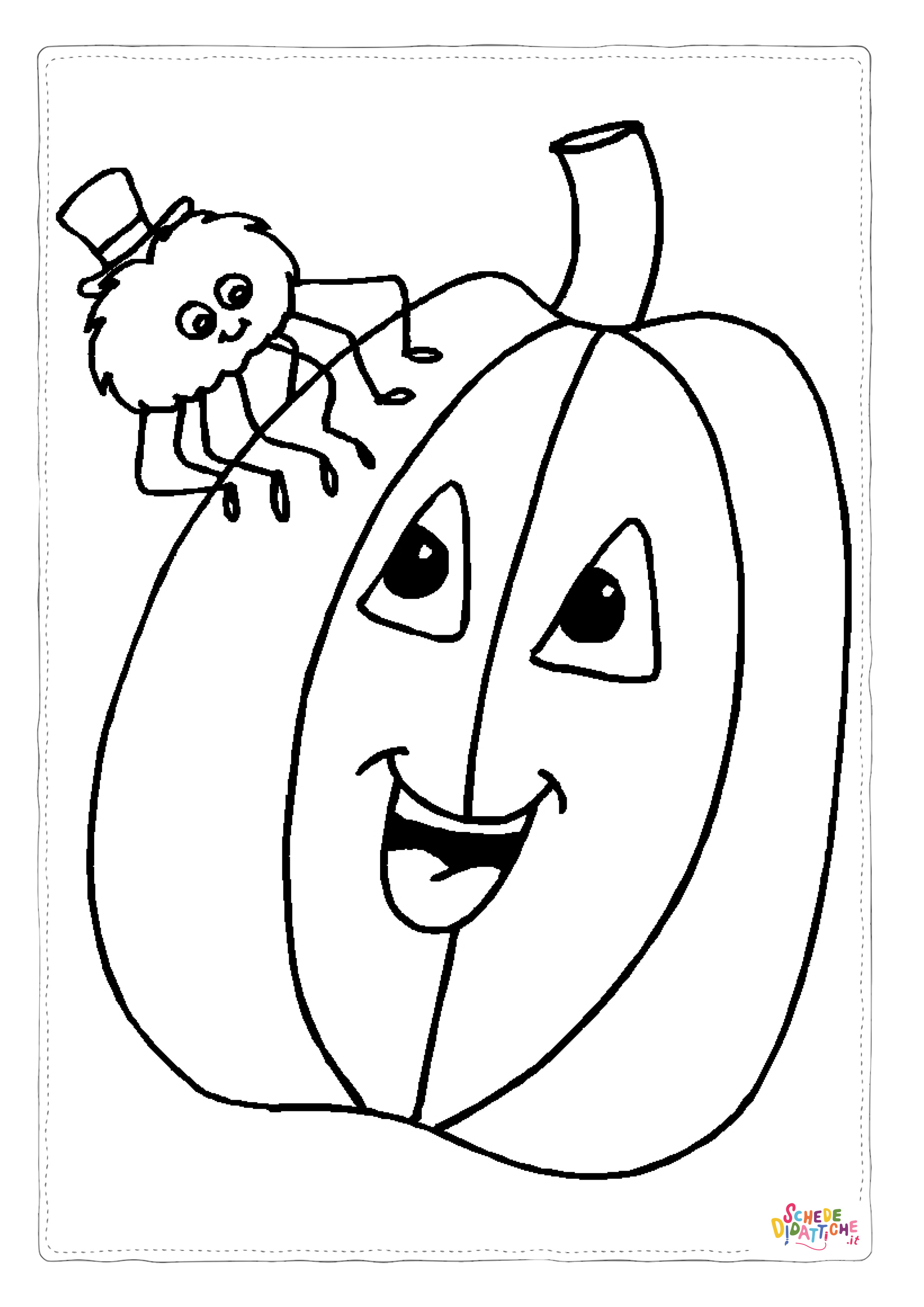 Disegno "Disegno di zucca di Halloween da stampare e colorare 184" Disegno di zucca di Halloween da stampare e colorare 184