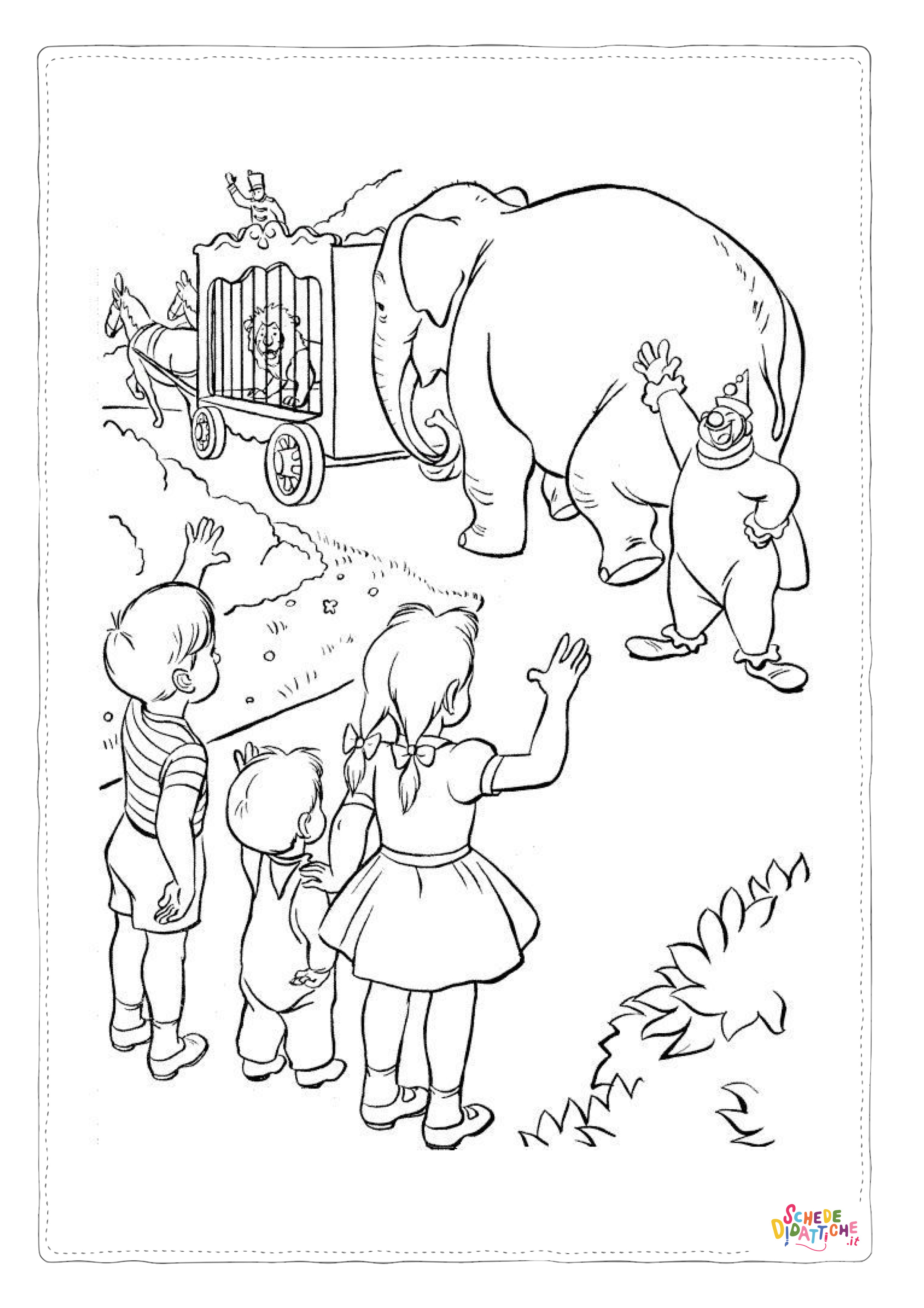 Disegno "Disegno di circense da stampare e colorare 28" Disegno di circense da stampare e colorare 28
