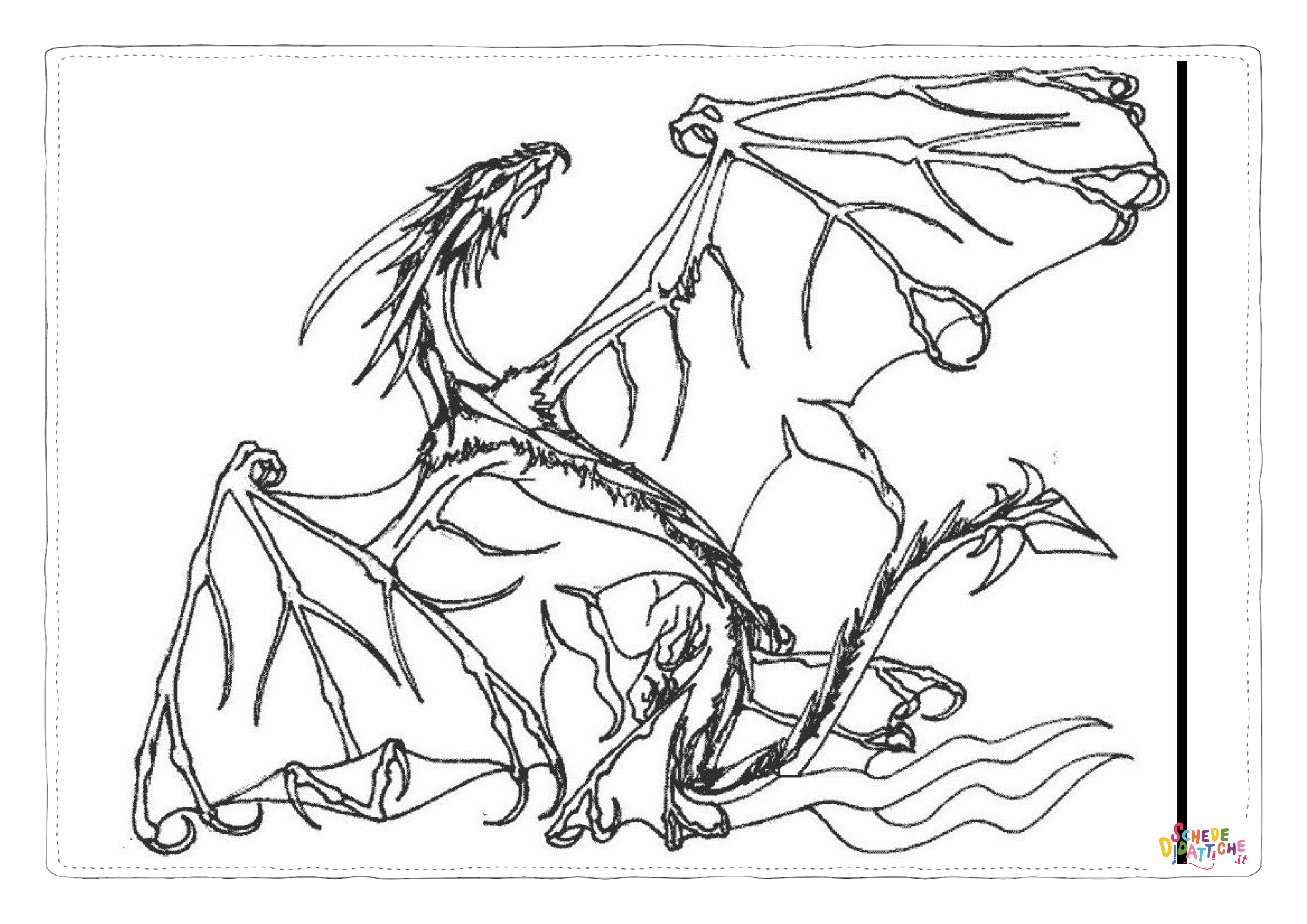 Disegno "Disegno di dragone da stampare e colorare 10" Disegno di dragone da stampare e colorare 10