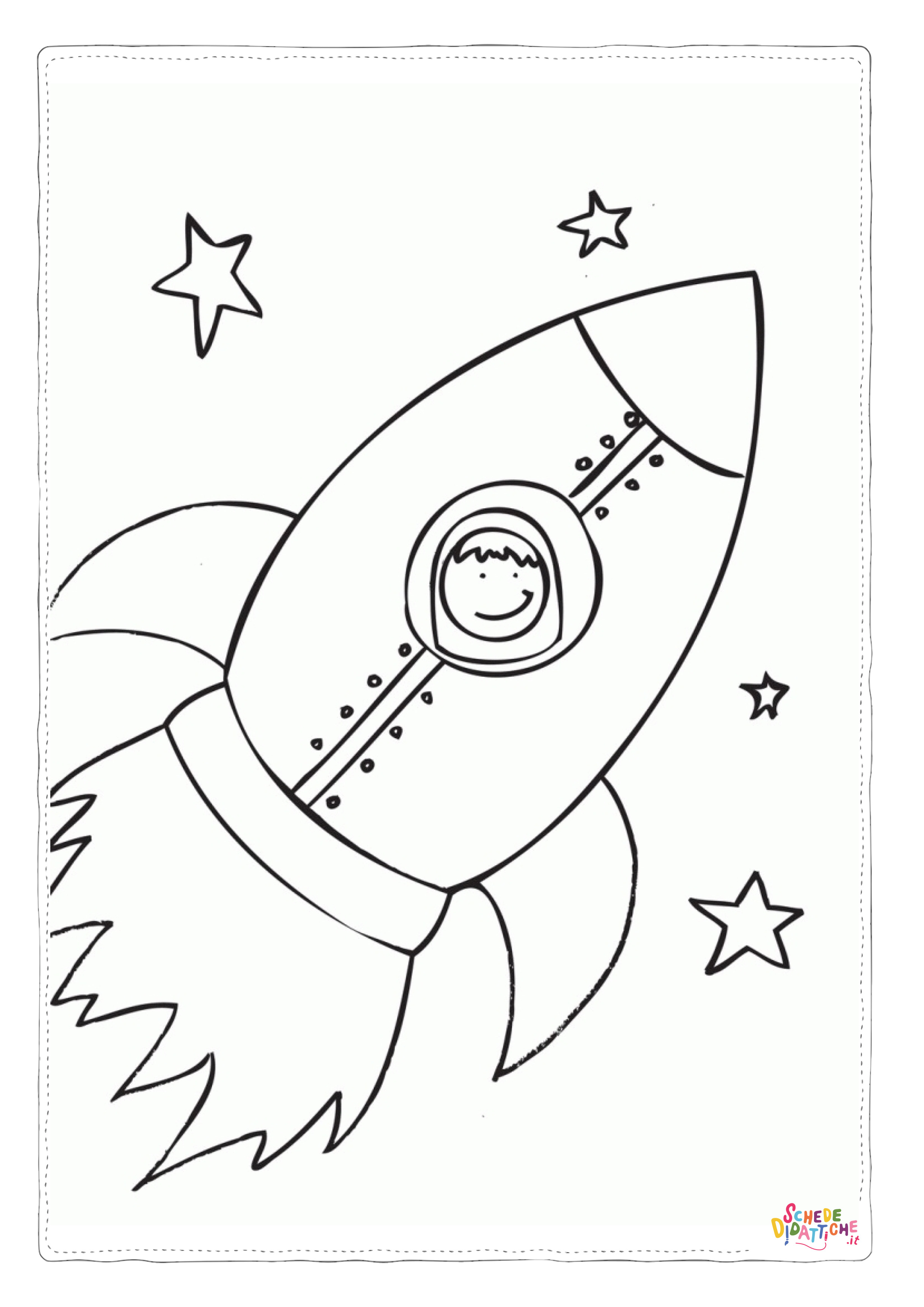 Disegno di astronave da stampare e colorare 6