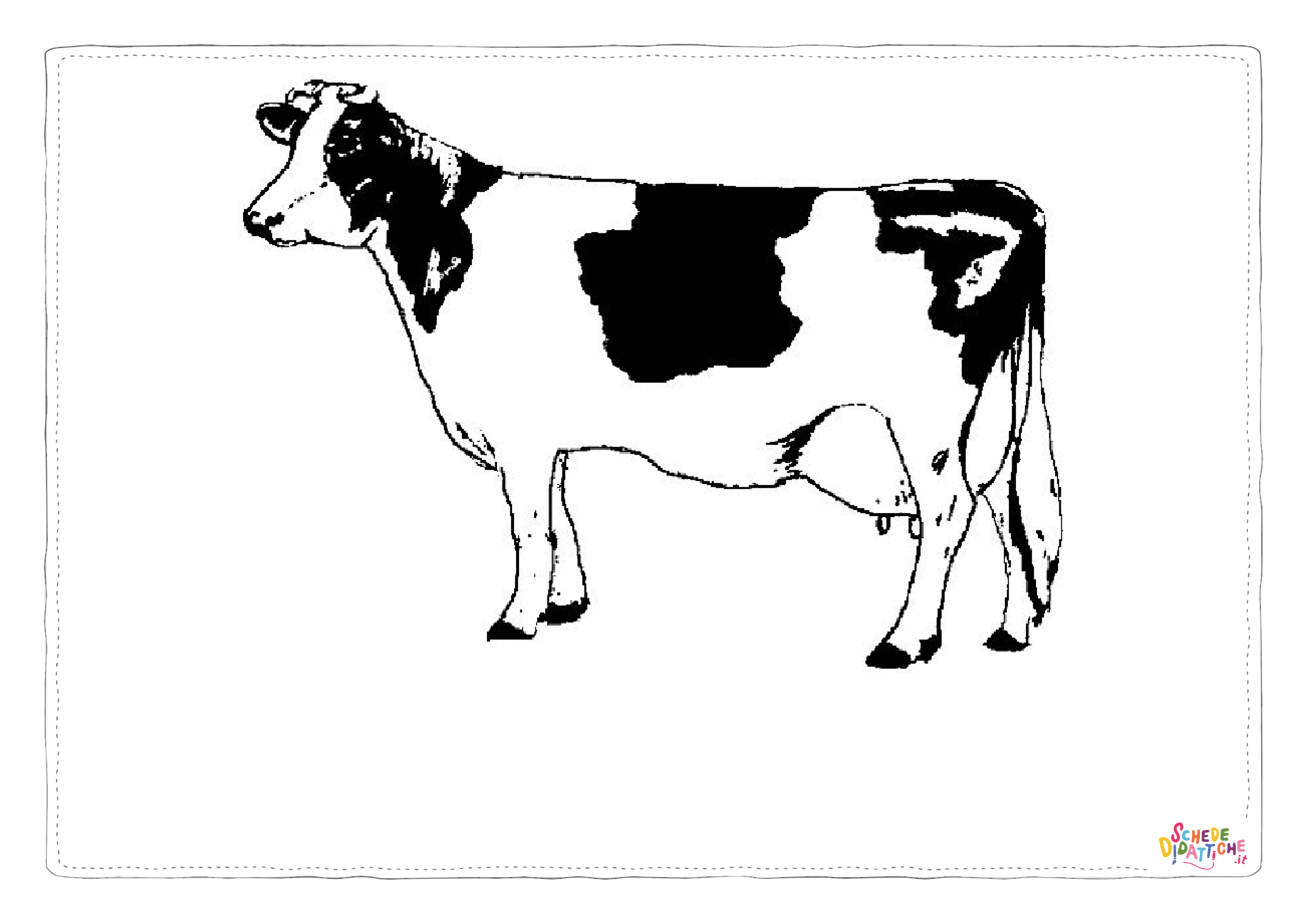 Disegno "Disegno di mucca da stampare e colorare 67" Disegno di mucca da stampare e colorare 67
