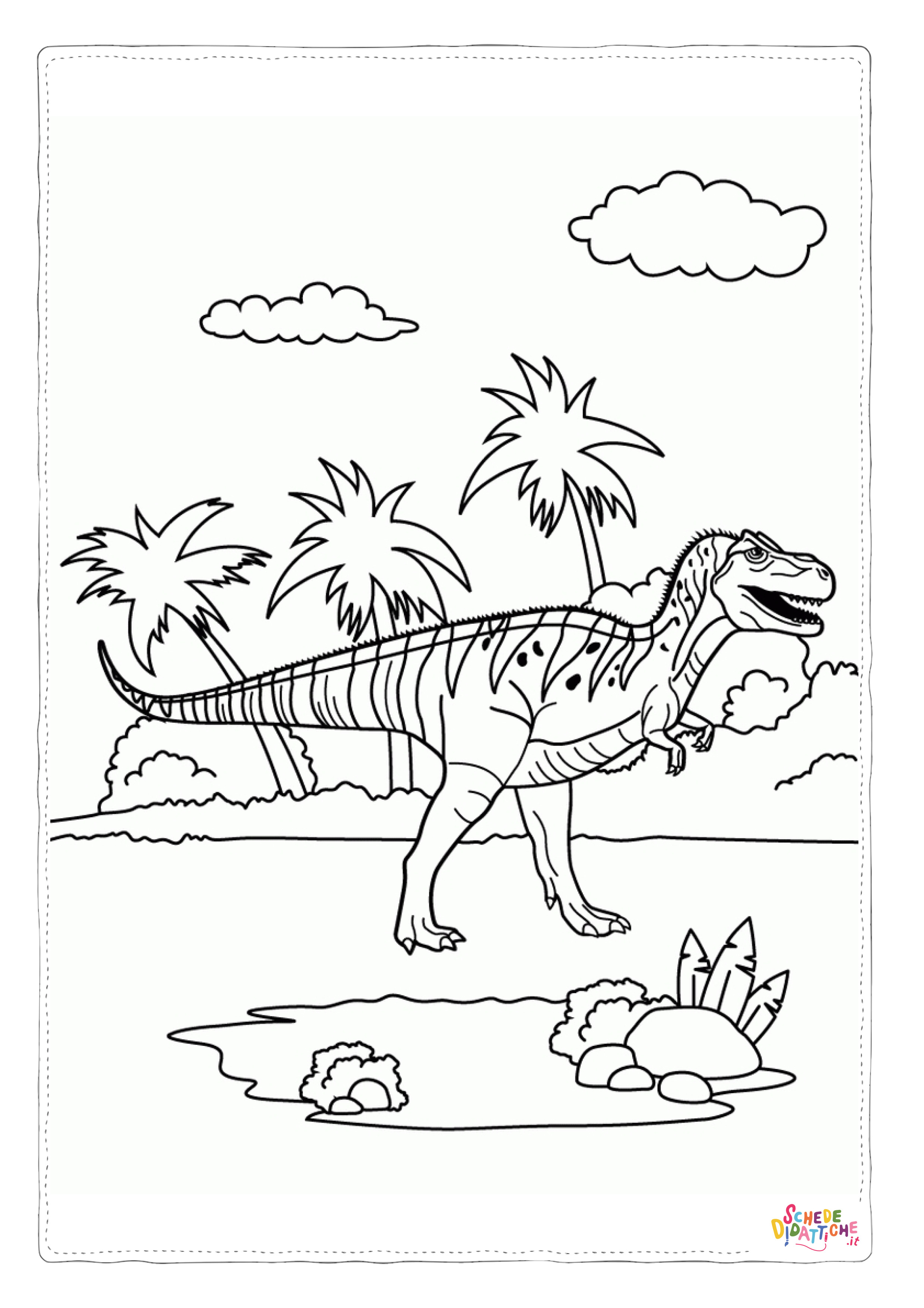 Disegno "Disegno di Tirannosauro da stampare e colorare 83" Disegno di Tirannosauro da stampare e colorare 83