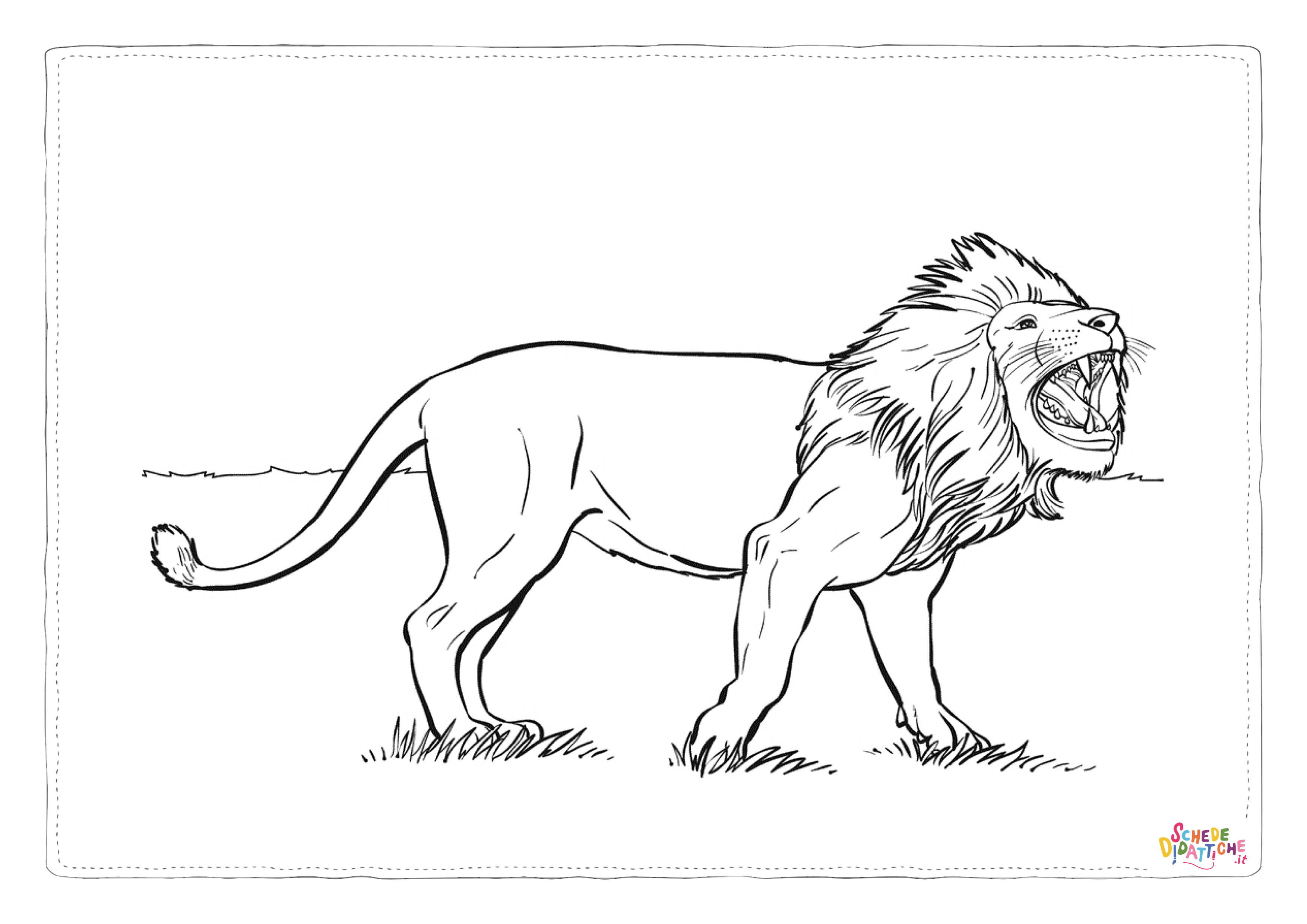 Disegno "Disegno di leone da stampare e colorare 51" Disegno di leone da stampare e colorare 51