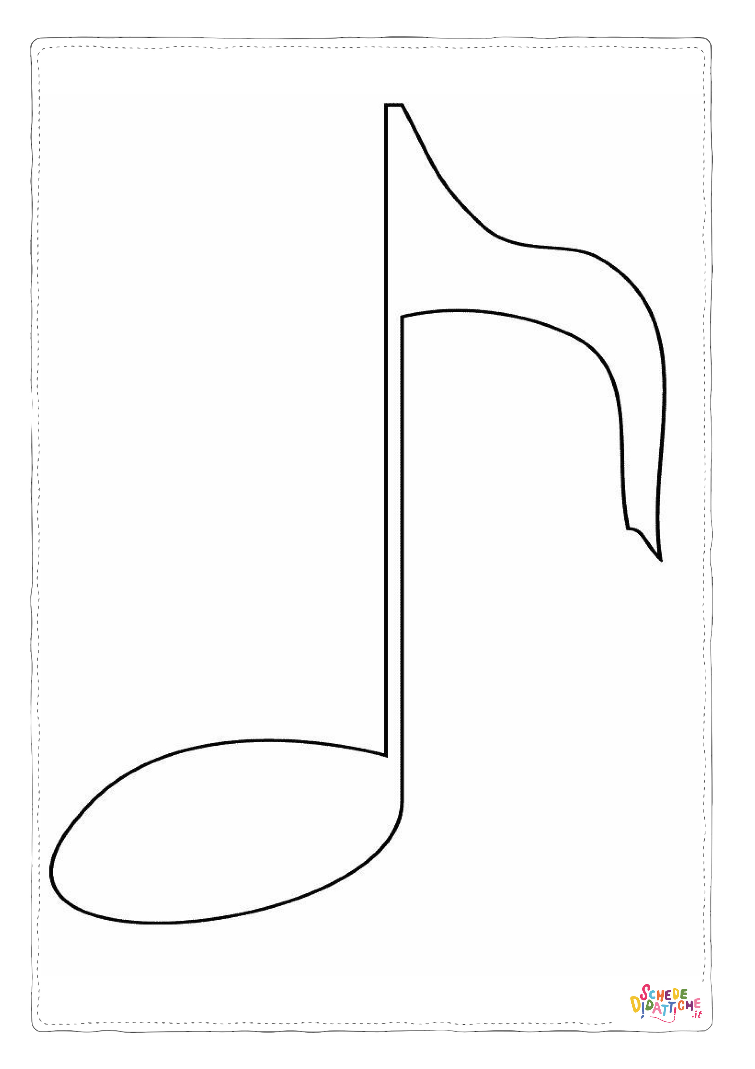 Disegno "Disegno di nota musicale da stampare e colorare 30" Disegno di nota musicale da stampare e colorare 30