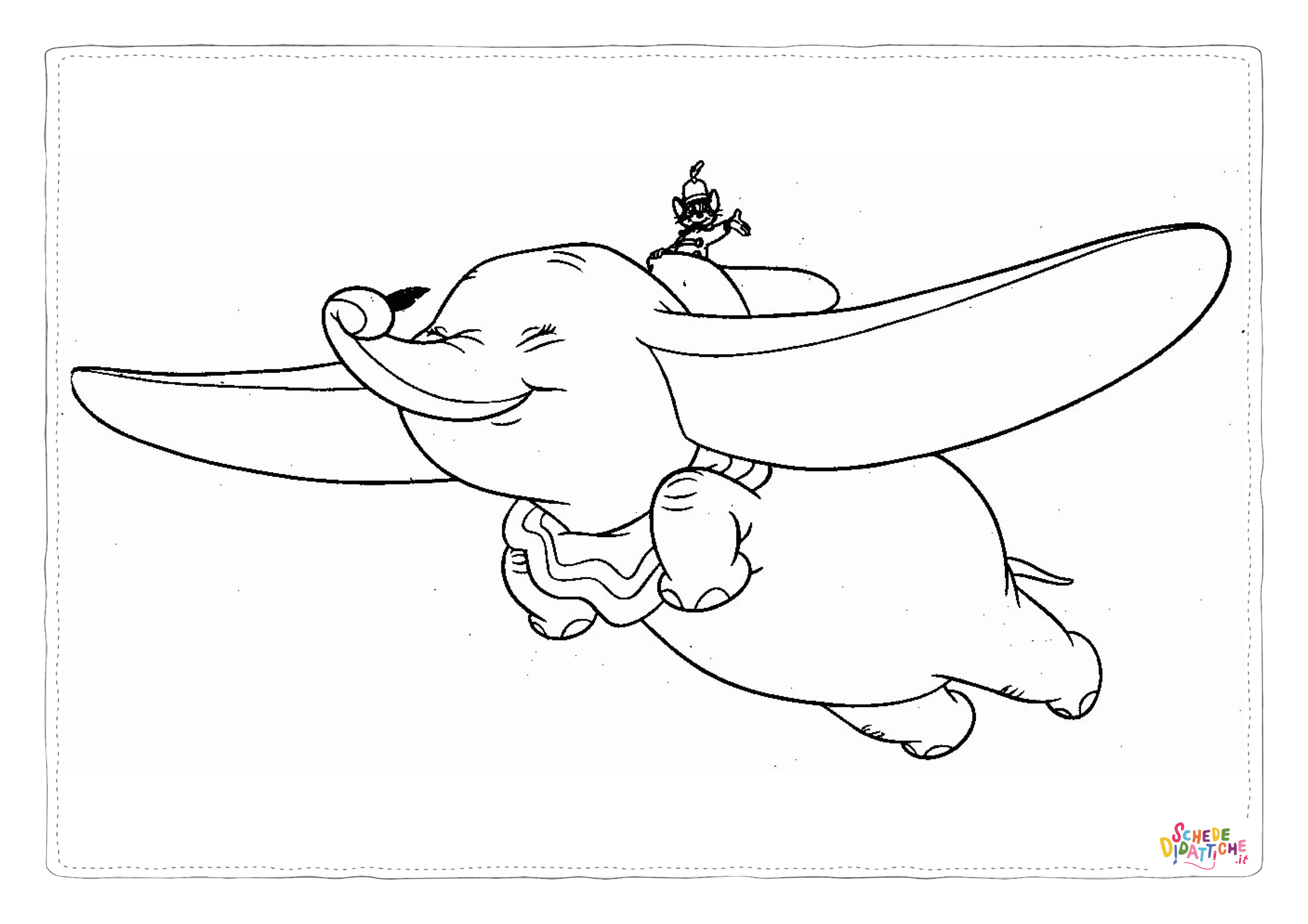 Disegno "Disegno di Dumbo da stampare e colorare 15" Disegno di Dumbo da stampare e colorare 15