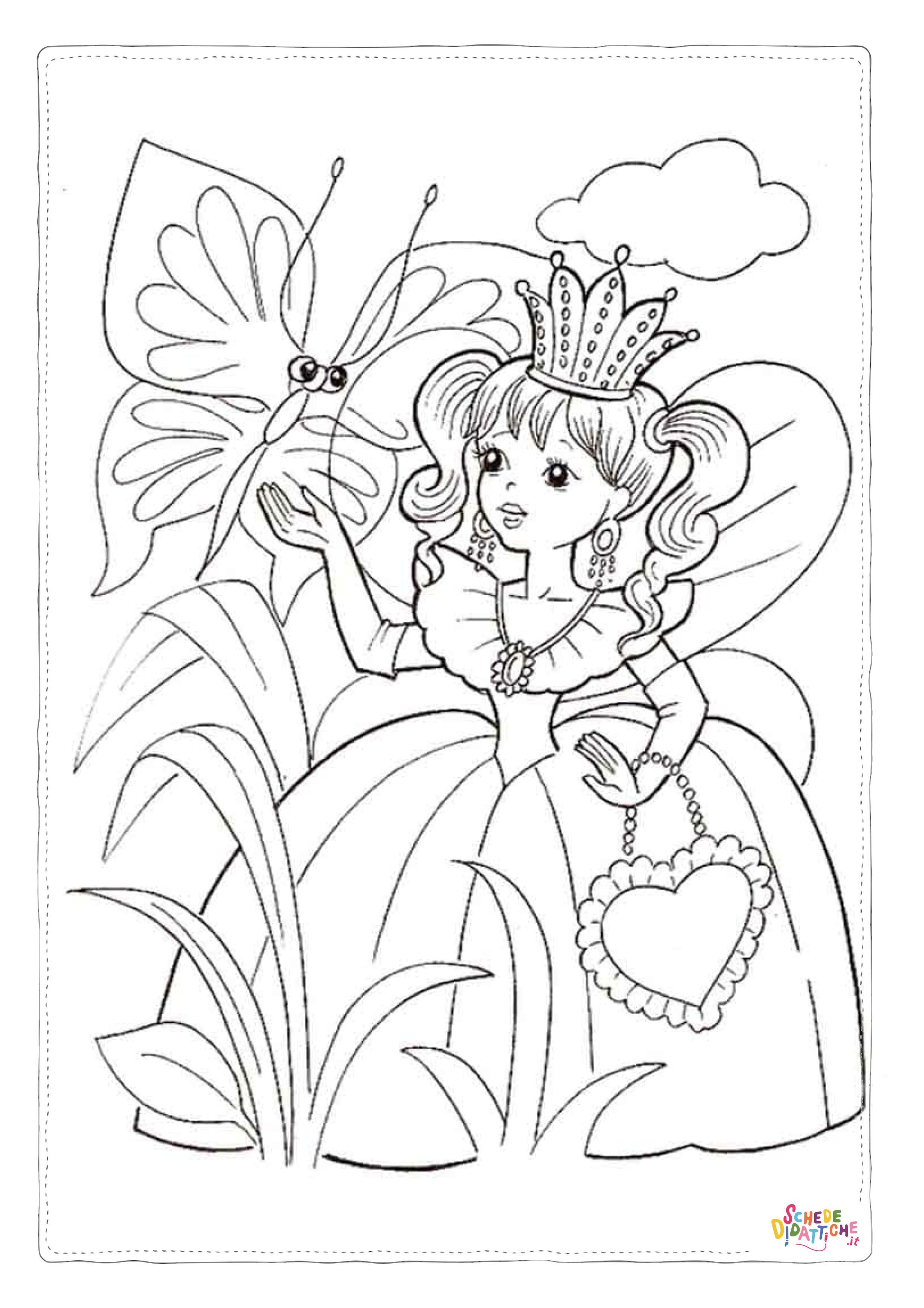 Disegno di Tutte le principesse Disney da stampare e colorare 24