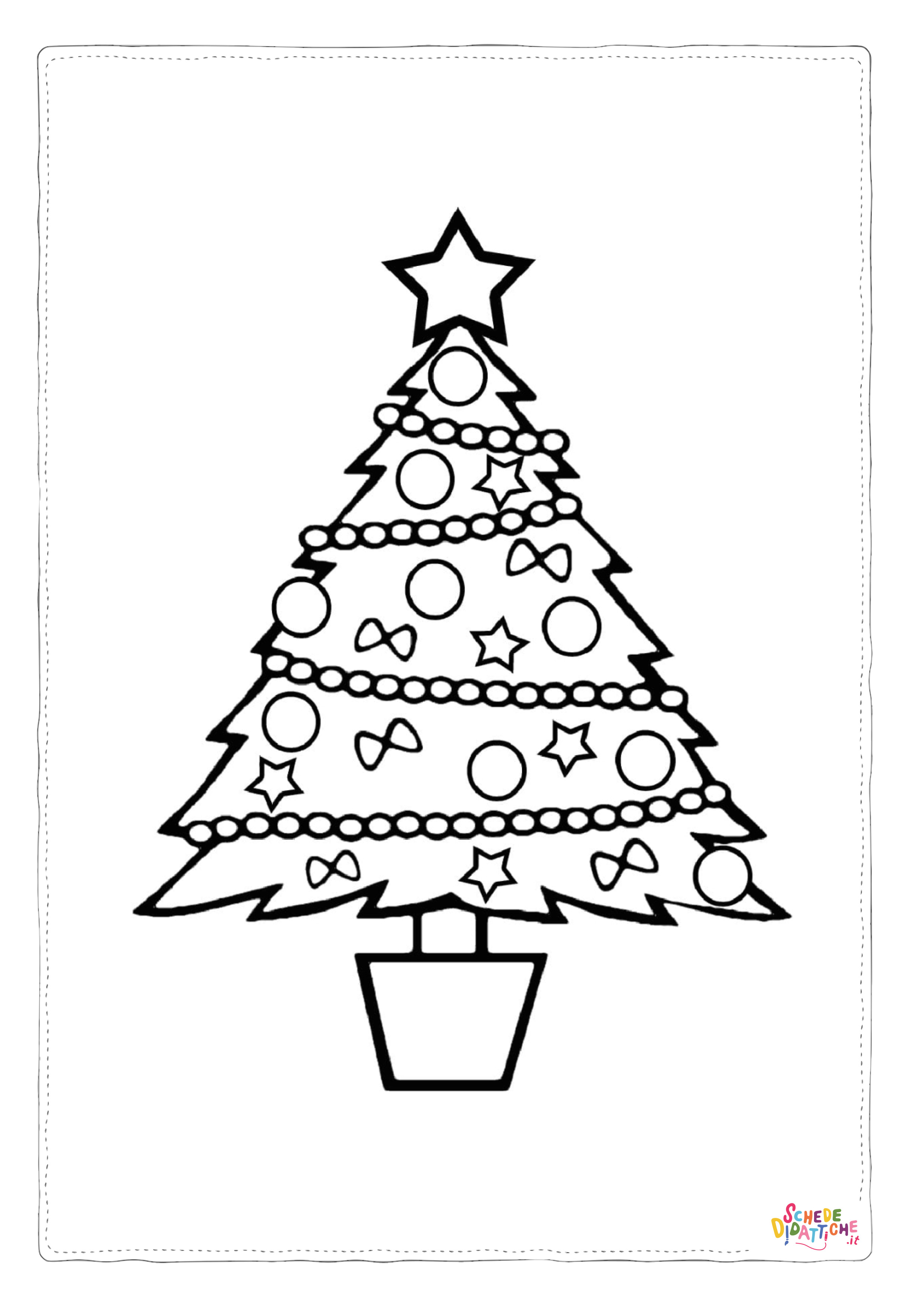 Disegno "Disegno di albero di Natale da stampare e colorare 150" Disegno di albero di Natale da stampare e colorare 150