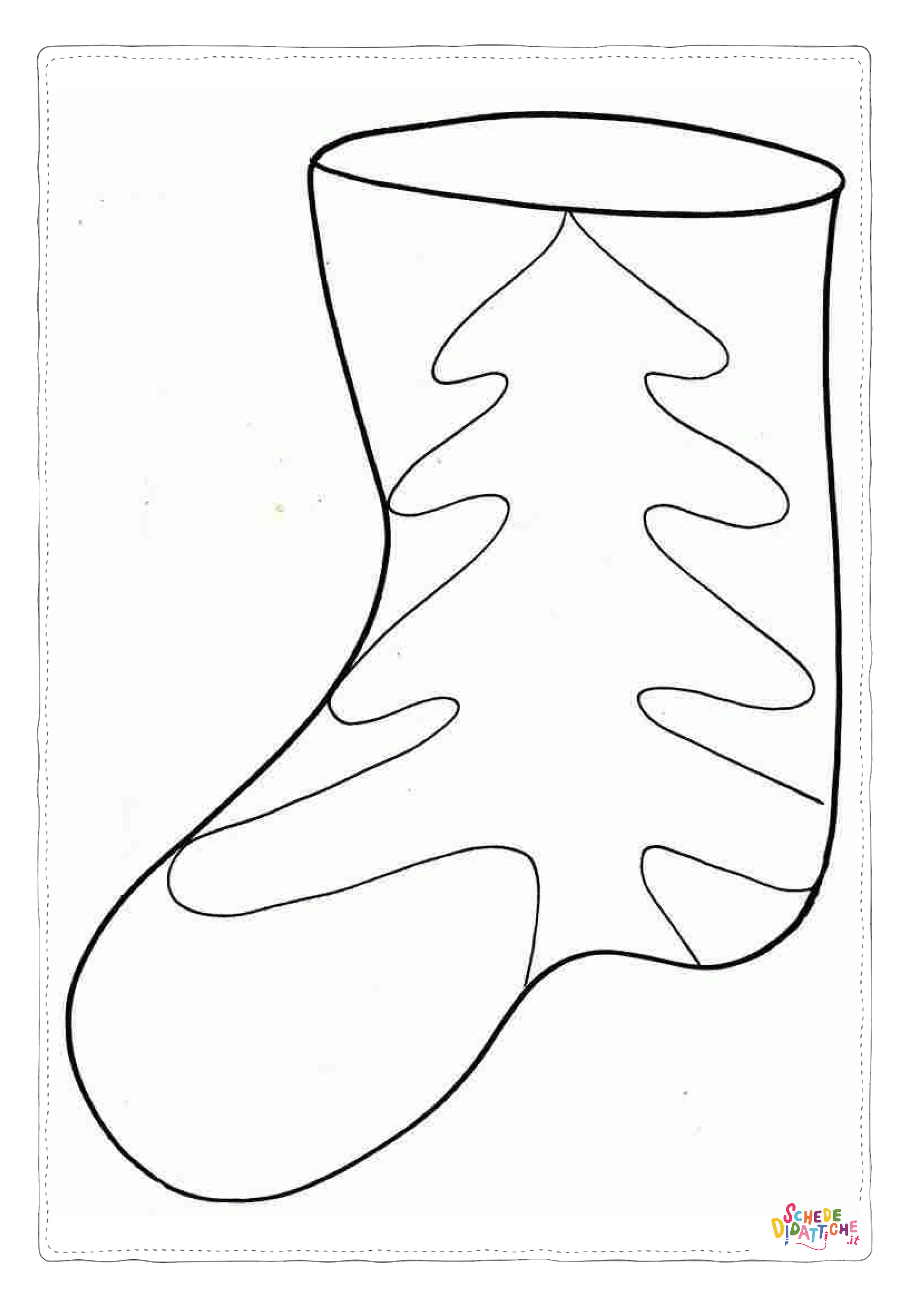 Disegno "Disegno di calza di Natale da stampare e colorare 2" Disegno di calza di Natale da stampare e colorare 2