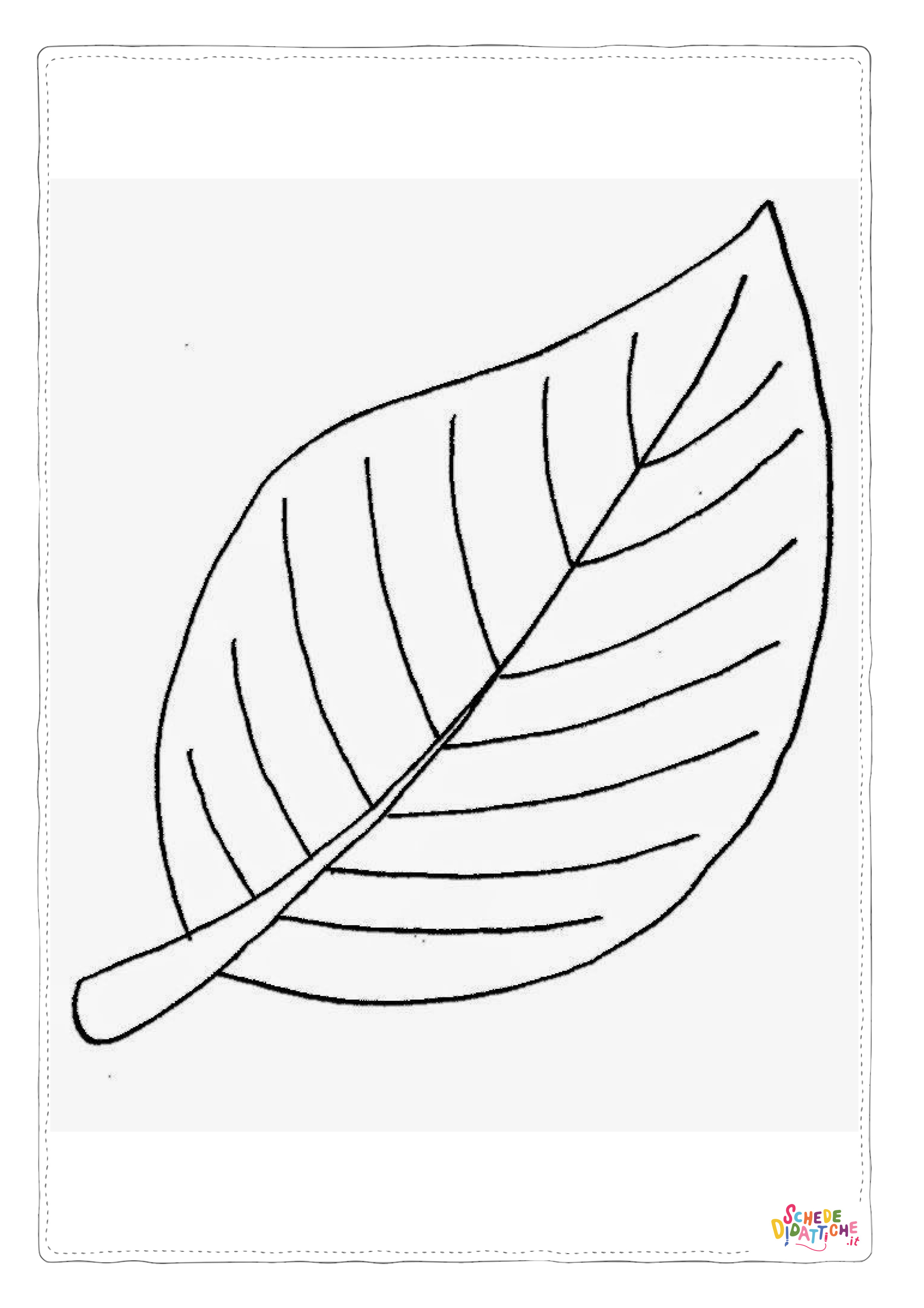 Disegno di foglia da stampare e colorare 159