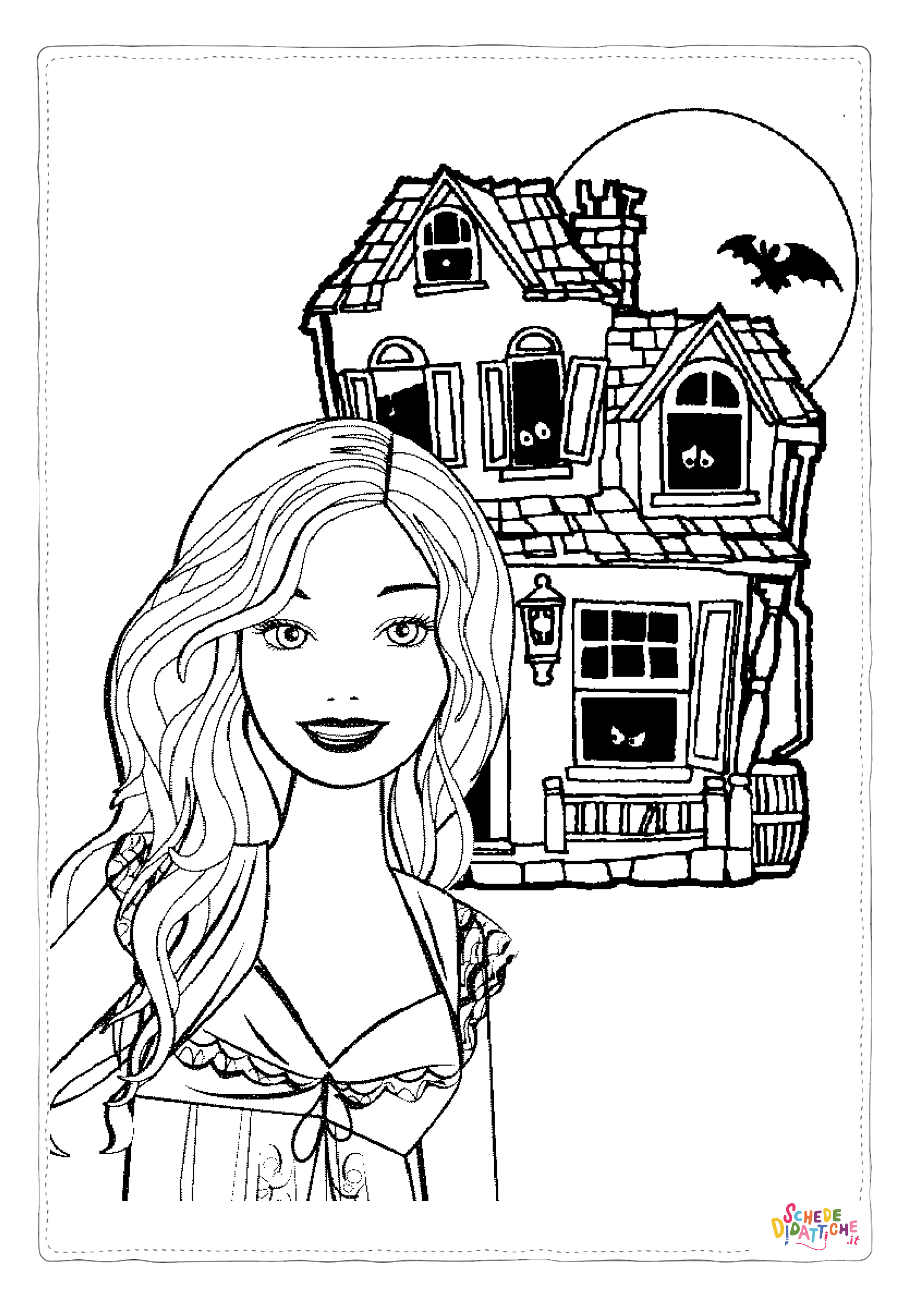 Disegno "Disegno di casa infestata da stampare e colorare 16" Disegno di casa infestata da stampare e colorare 16